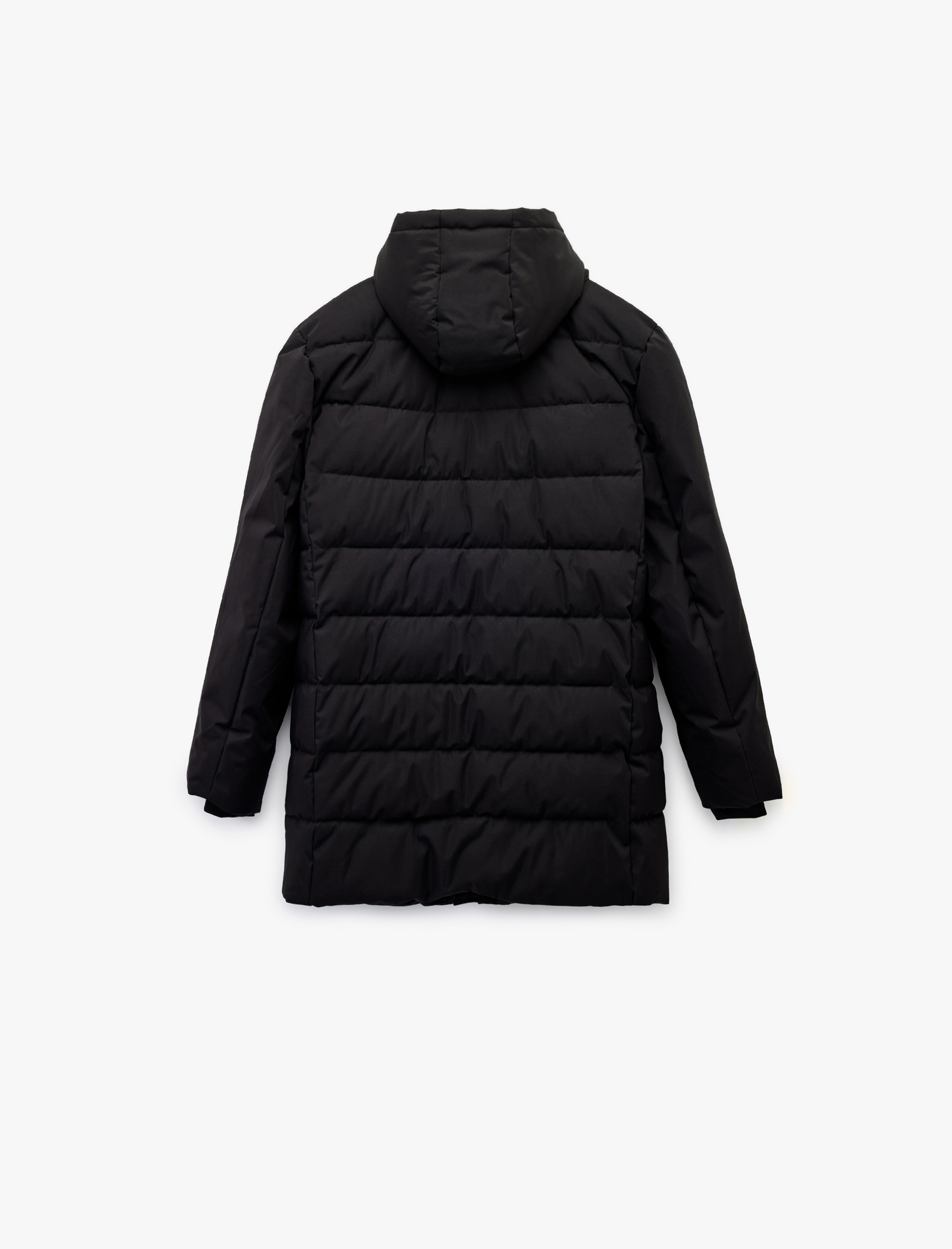   Çıtçıt Düğme Detaylı Fermuarlı Cepli Çıkarılabilir Kapşonlu Parka