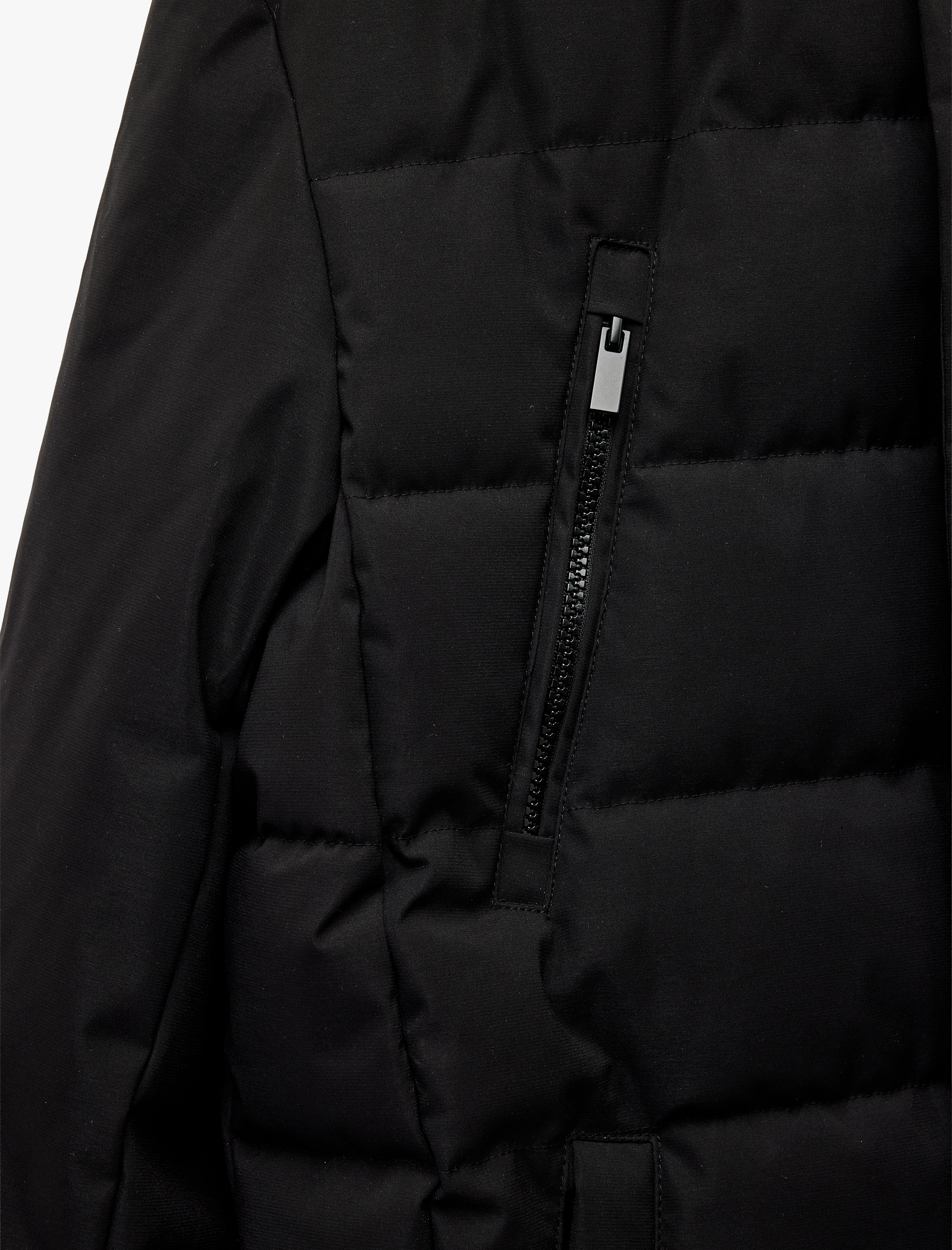   Çıtçıt Düğme Detaylı Fermuarlı Cepli Çıkarılabilir Kapşonlu Parka