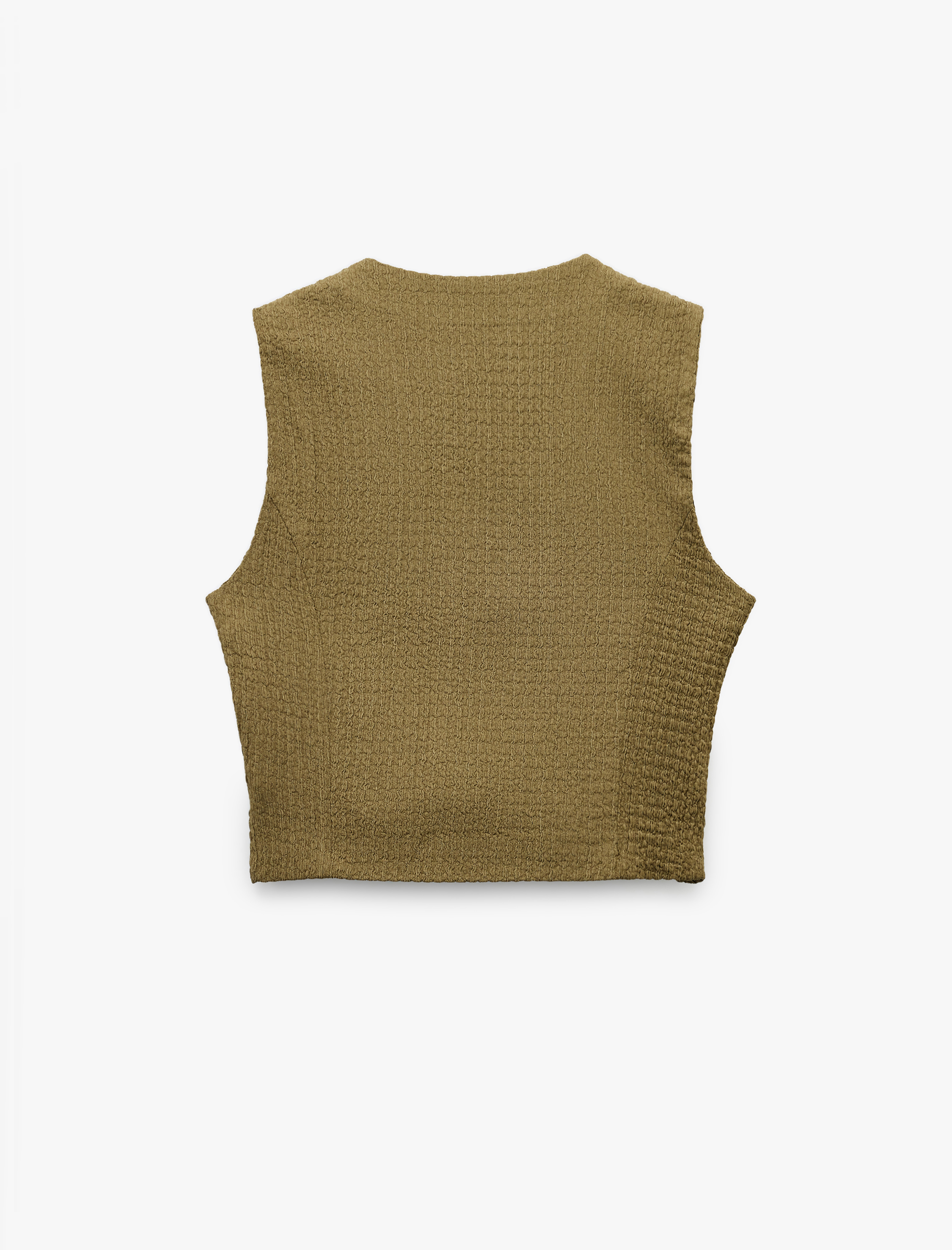   Düğmeli V Yaka Dar Kesim Fleto Cepli Kolsuz Yelek