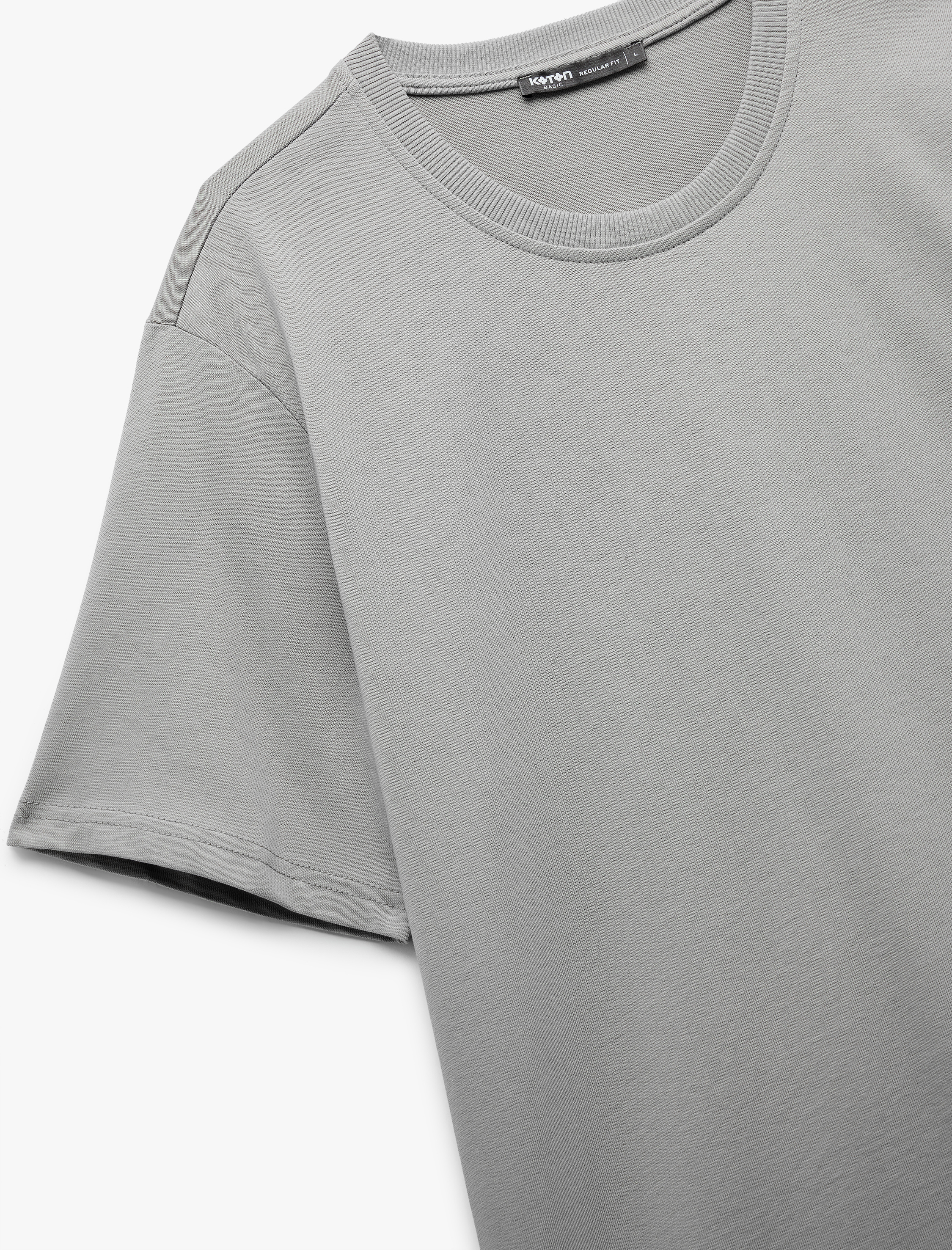   Bisiklet Yaka Regular Fit Tok Kumaş Pamuklu Kısa Kollu Tişört