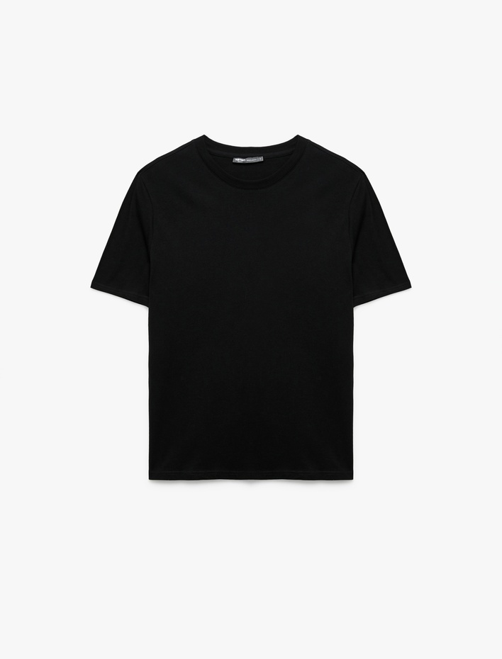  Bisiklet Yaka Kısa Kollu Regular Fit Pamuklu Basic 3'lü Tişört Seti