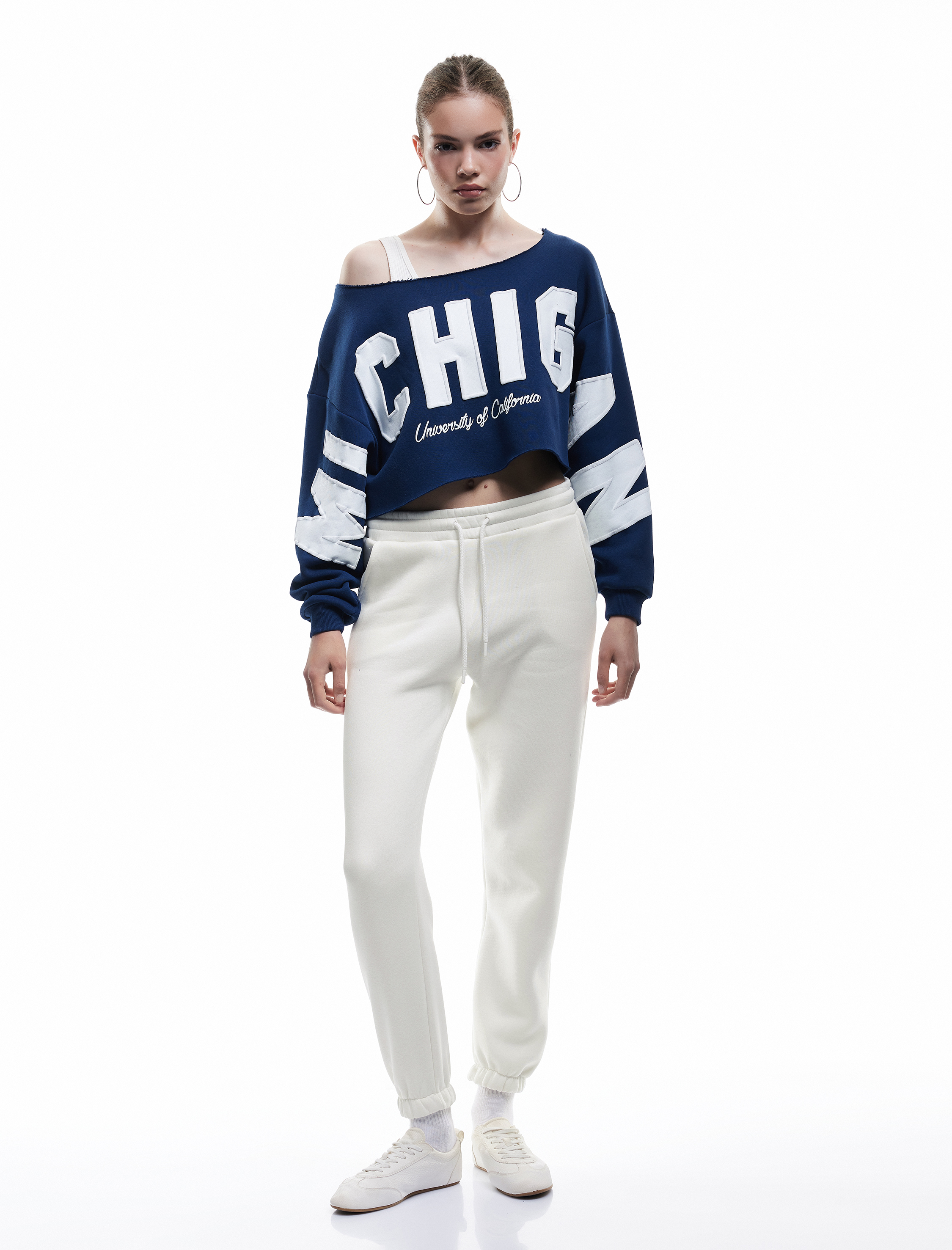   Üç İplik Şardonlu Cepli 2'li Jogger Eşofman Altı Seti