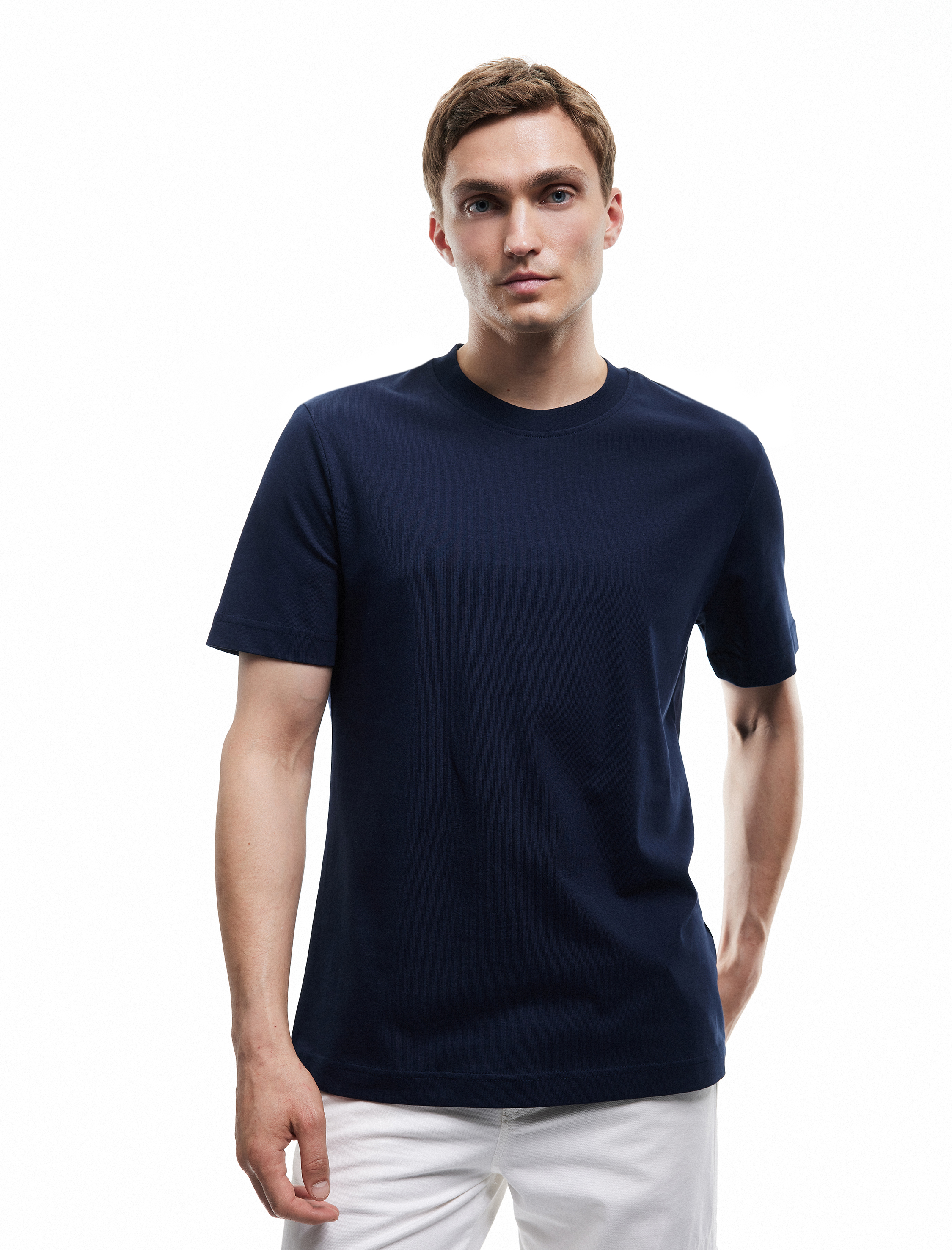   Pamuklu Kısa Kollu Regular Fit Bisiklet Yaka Basic Tişört