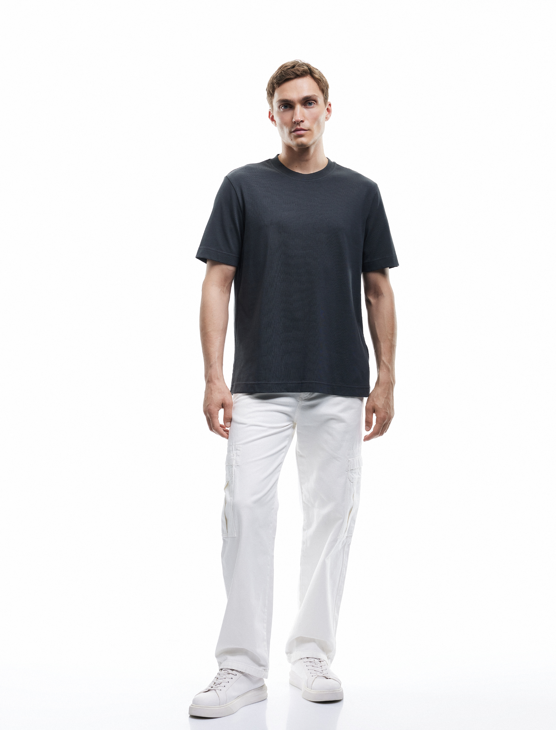   Pamuklu Kısa Kollu Regular Fit Bisiklet Yaka Basic Tişört