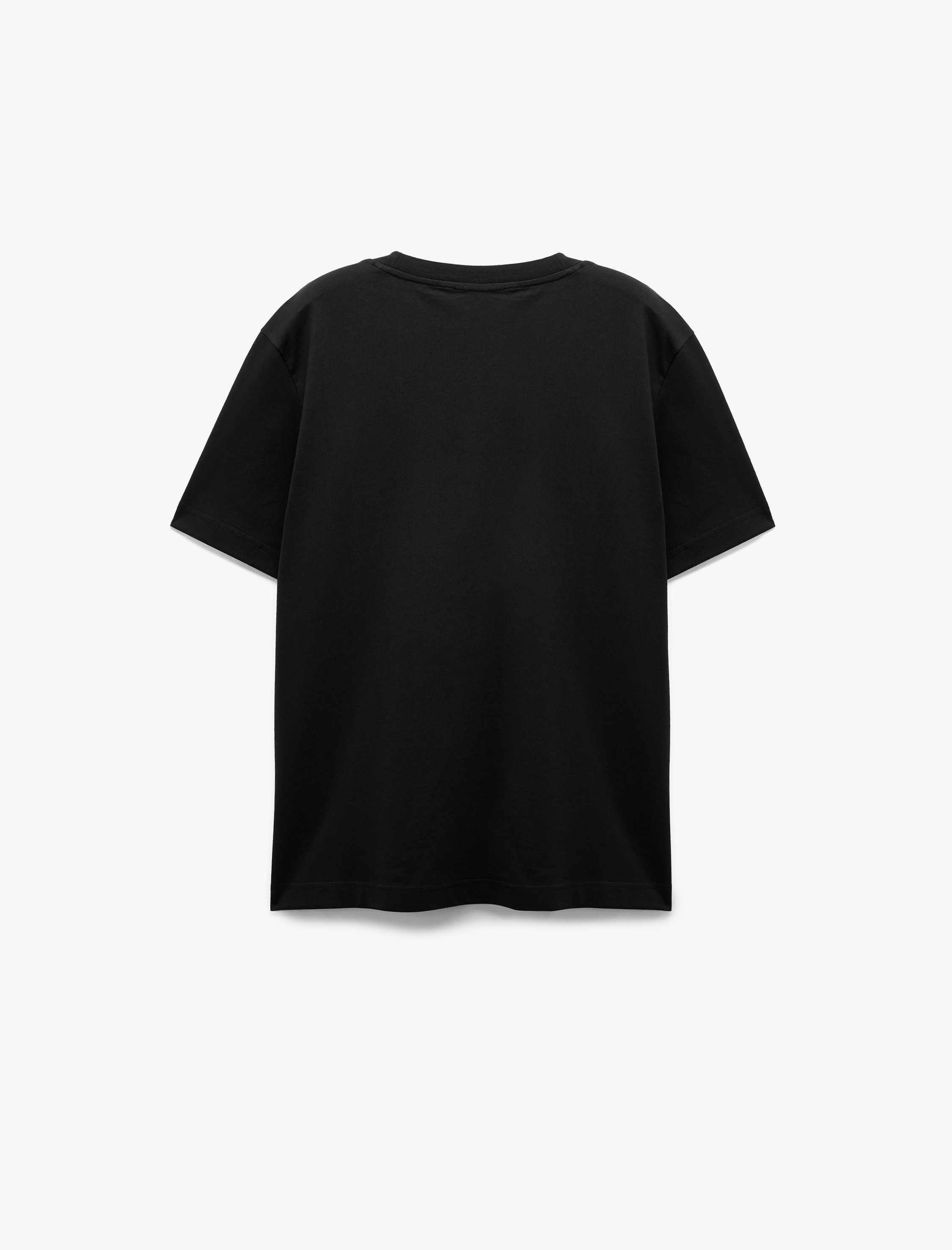   Pamuklu Kısa Kollu Regular Fit Bisiklet Yaka Basic Tişört