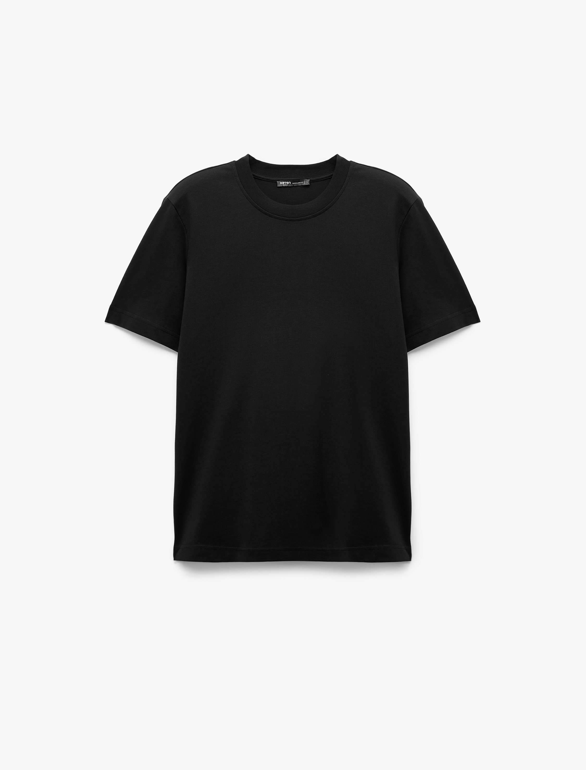   Pamuklu Kısa Kollu Regular Fit Bisiklet Yaka Basic Tişört