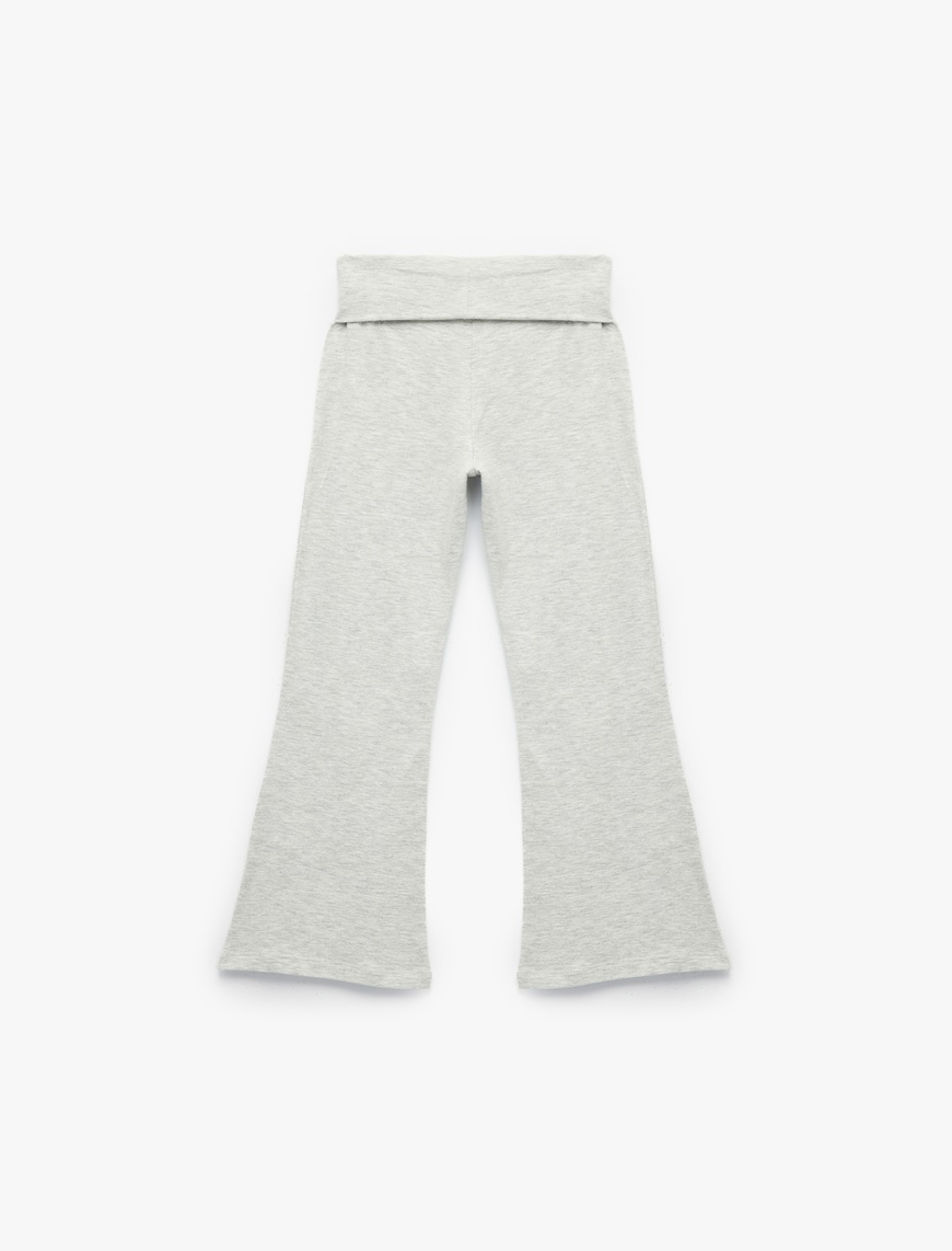  Kız Çocuk Pamuklu İspanyol Paça Slim Fit Basic Pantolon