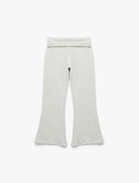 Pamuklu İspanyol Paça Slim Fit Basic Pantolon
