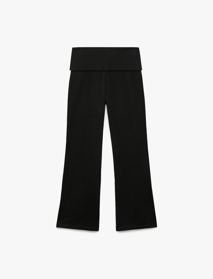 Kız Çocuk Pamuklu İspanyol Paça Slim Fit Basic Pantolon