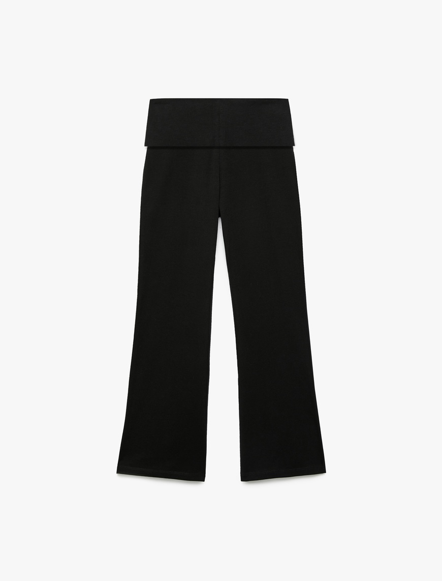  Kız Çocuk Pamuklu İspanyol Paça Slim Fit Basic Pantolon