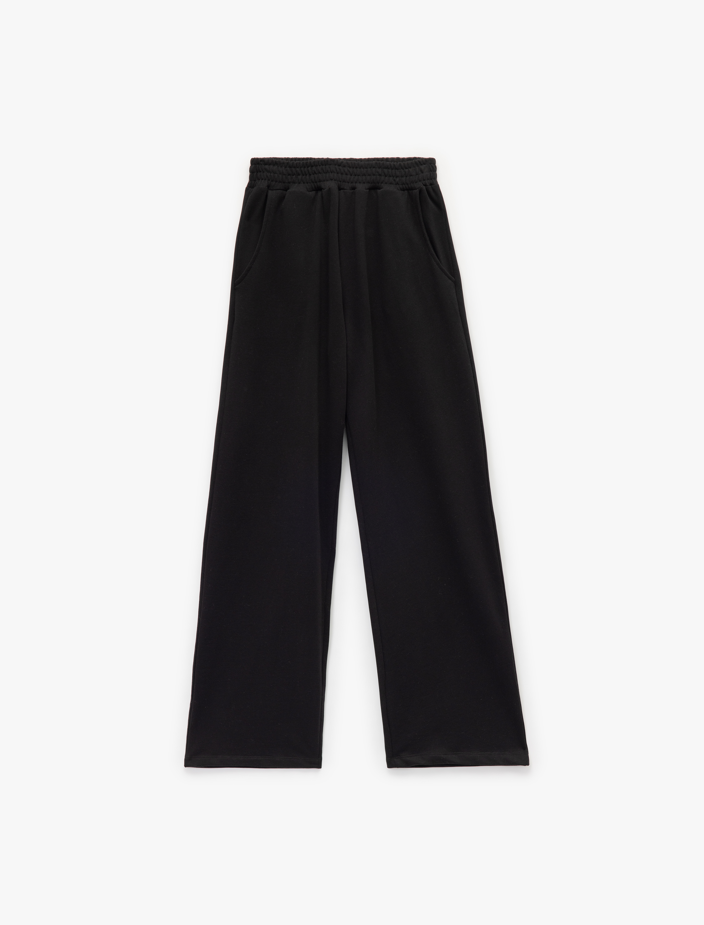   Beli Lastikli Rahat Kalıp Cepli İspanyol Paça Eşofman Altı