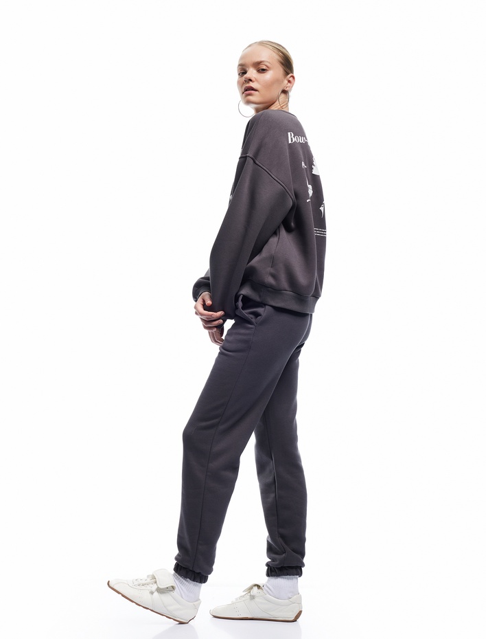  Şardonlu Cepli Beli Bağcıklı Rahat Kalıp Jogger Eşofman Altı