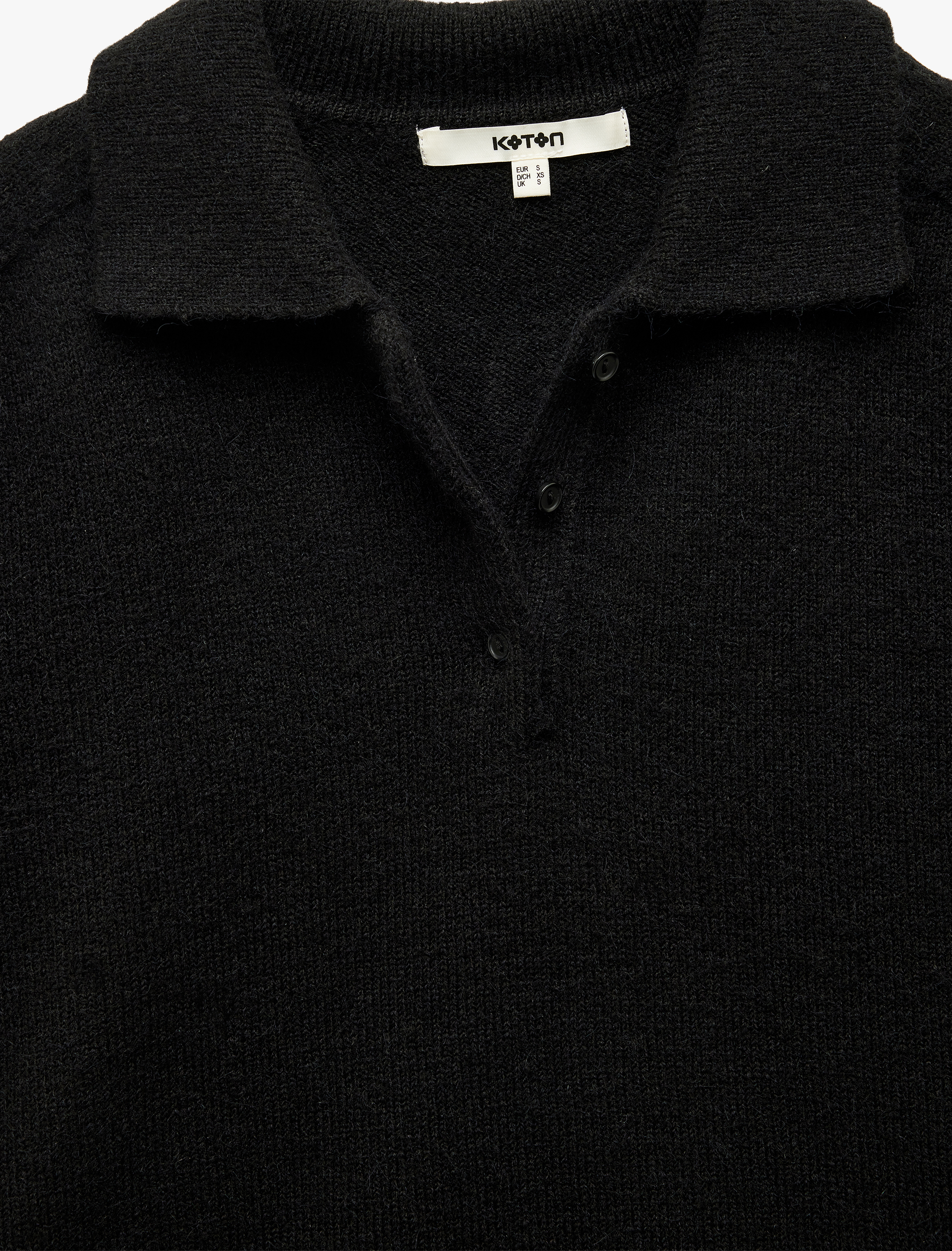   Kısa Kollu Düğmeli Polo Yaka Triko Kazak