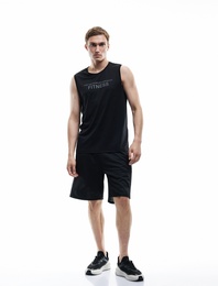 Kolsuz Bisiklet Yaka Baskılı Spor Atleti