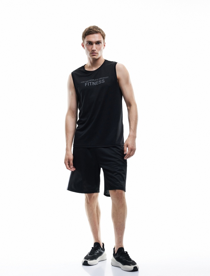  Kolsuz Bisiklet Yaka Baskılı Spor Atleti