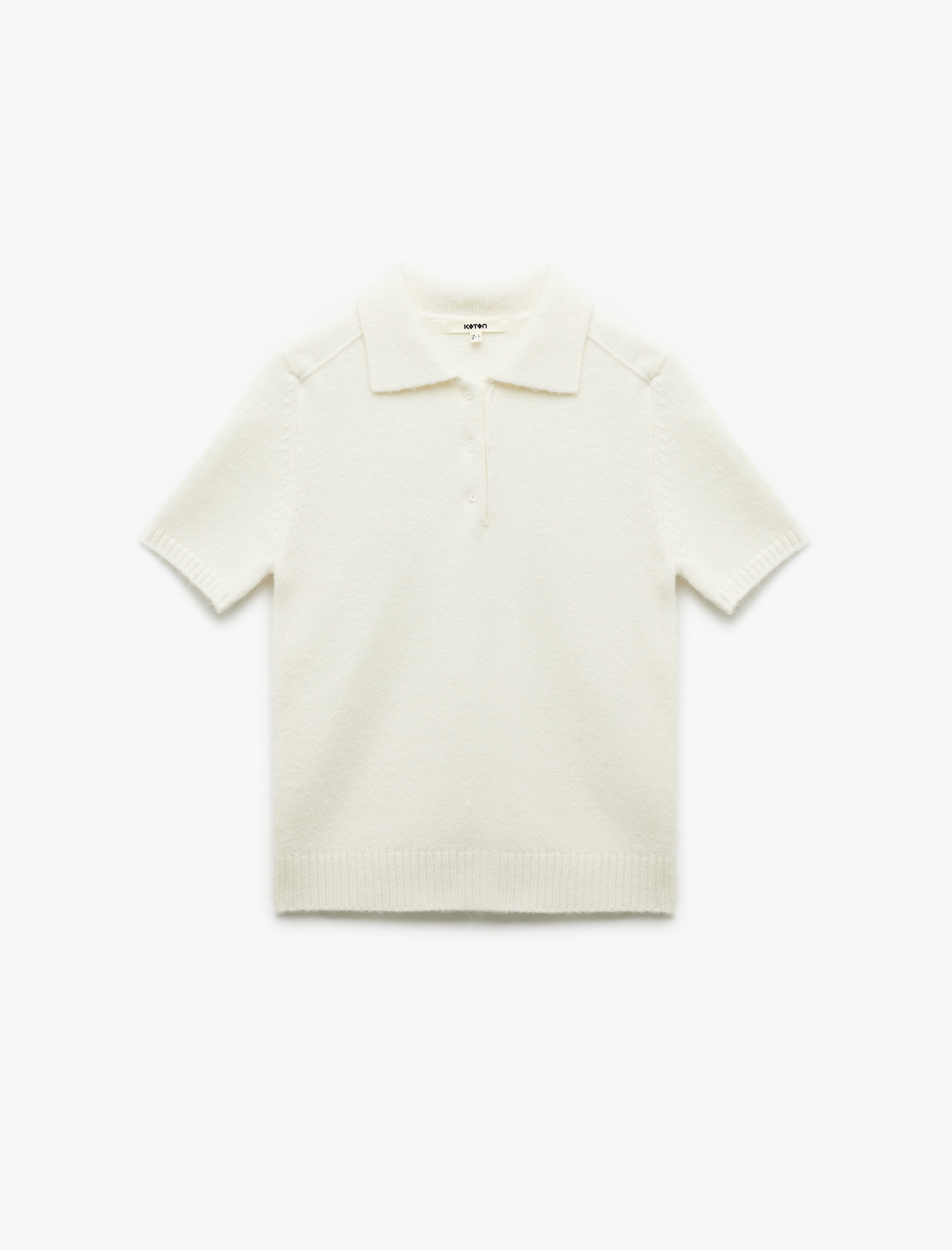   Kısa Kollu Düğmeli Polo Yaka Triko Kazak