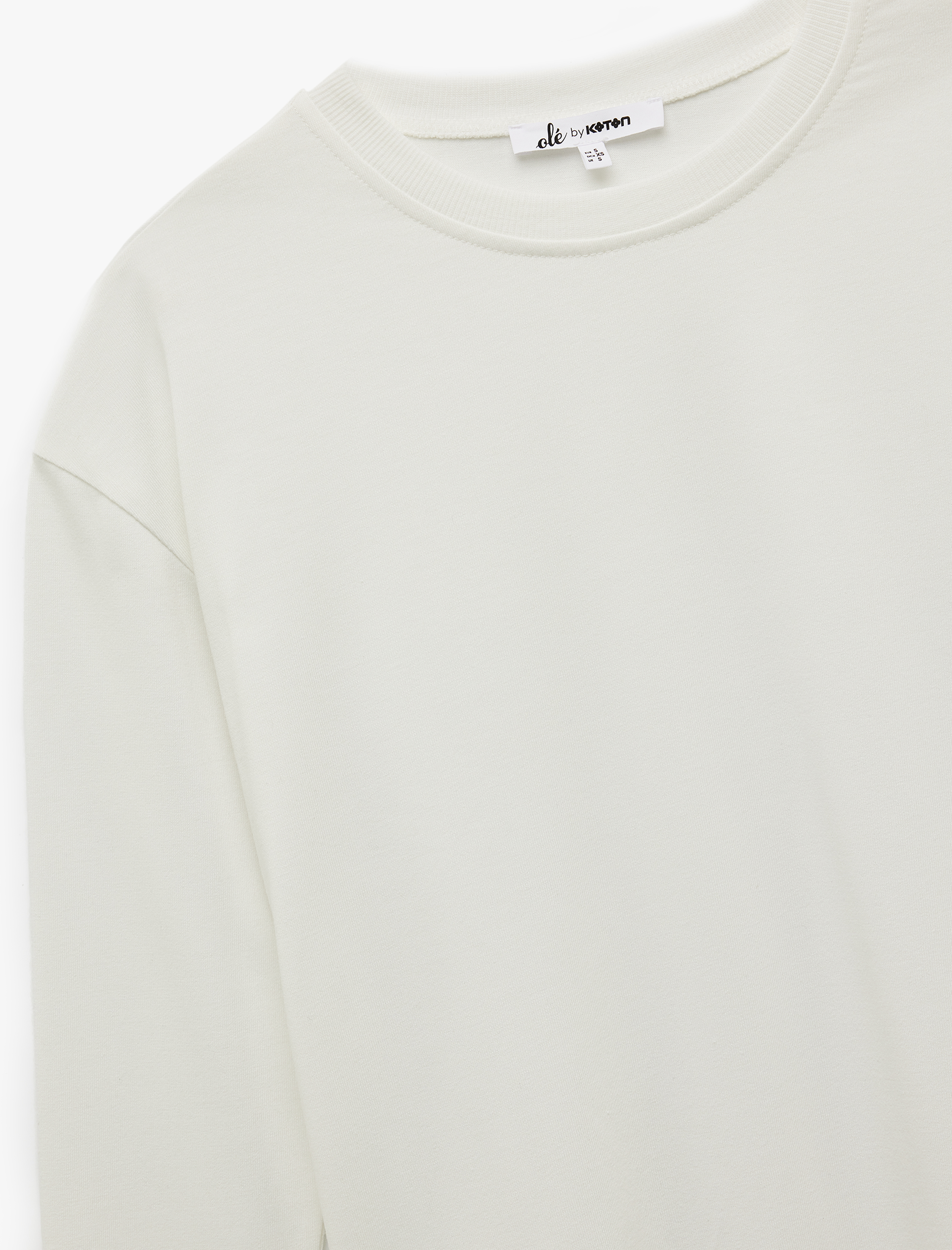   Uzun Kollu Bisiklet Yaka Çizgili Tişört