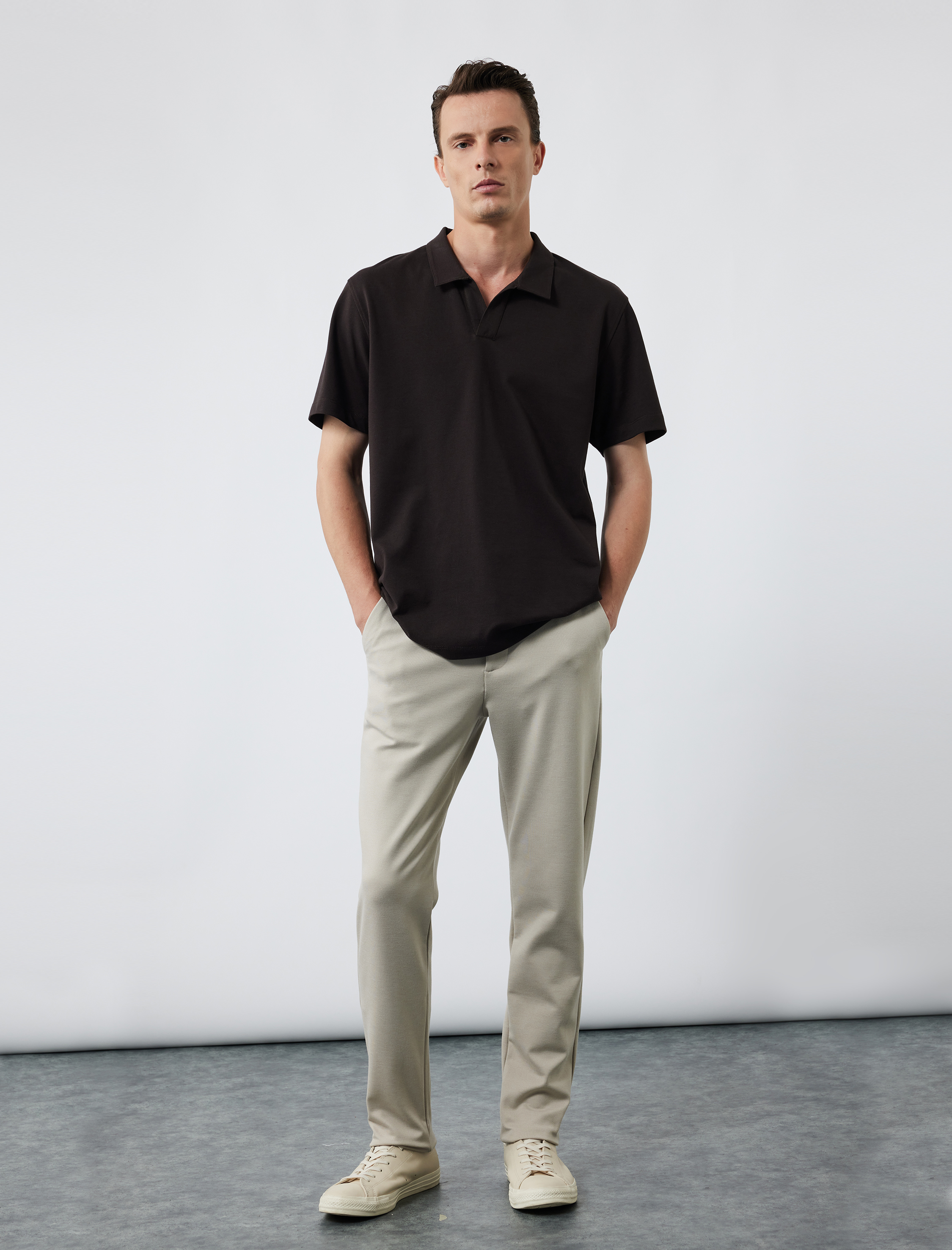 Cep Detaylı Düğmeli Slim Fit Kumaş Pantolon
