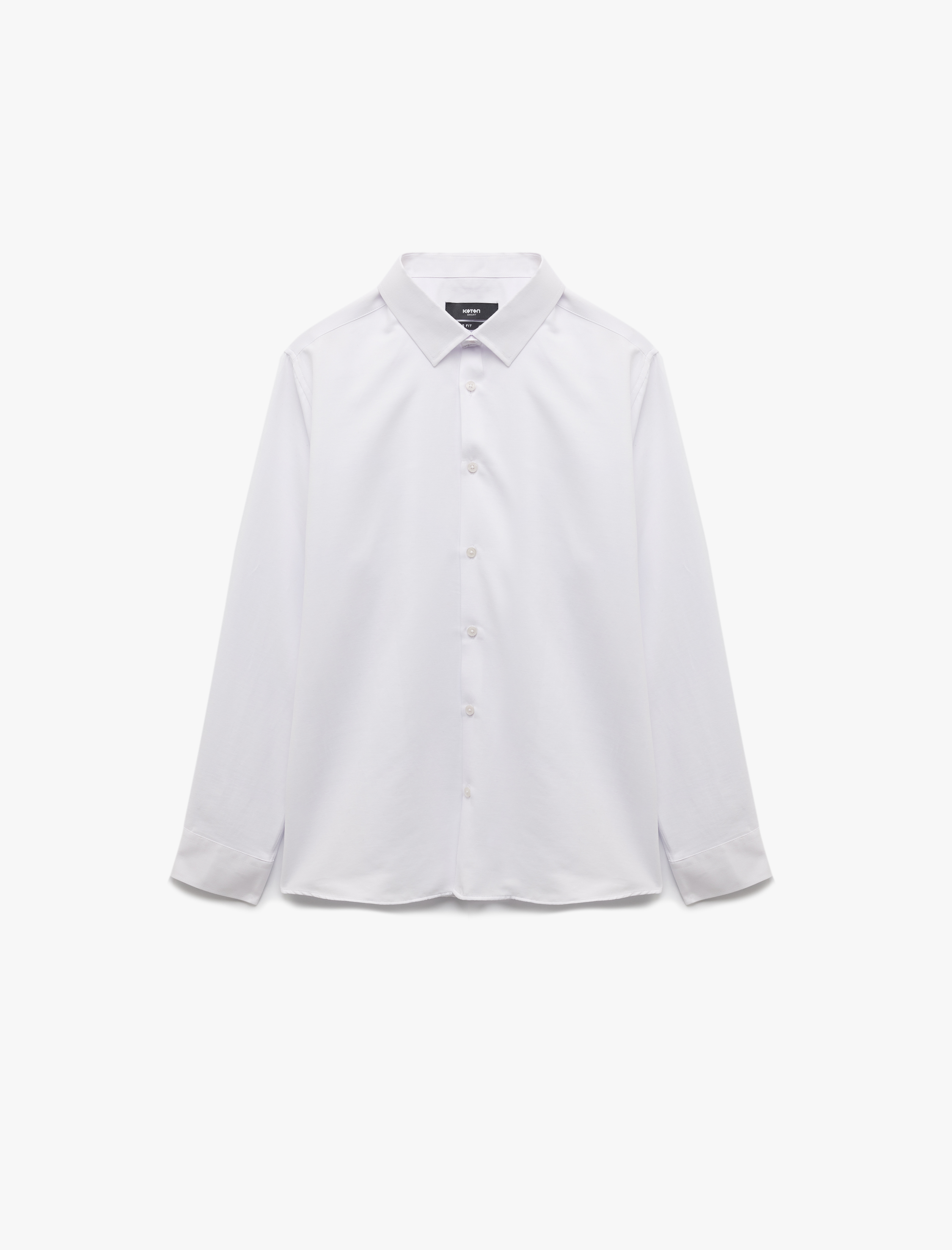   Regular Fit Uzun Kollu Yarım İtalyan Yaka Gömlek