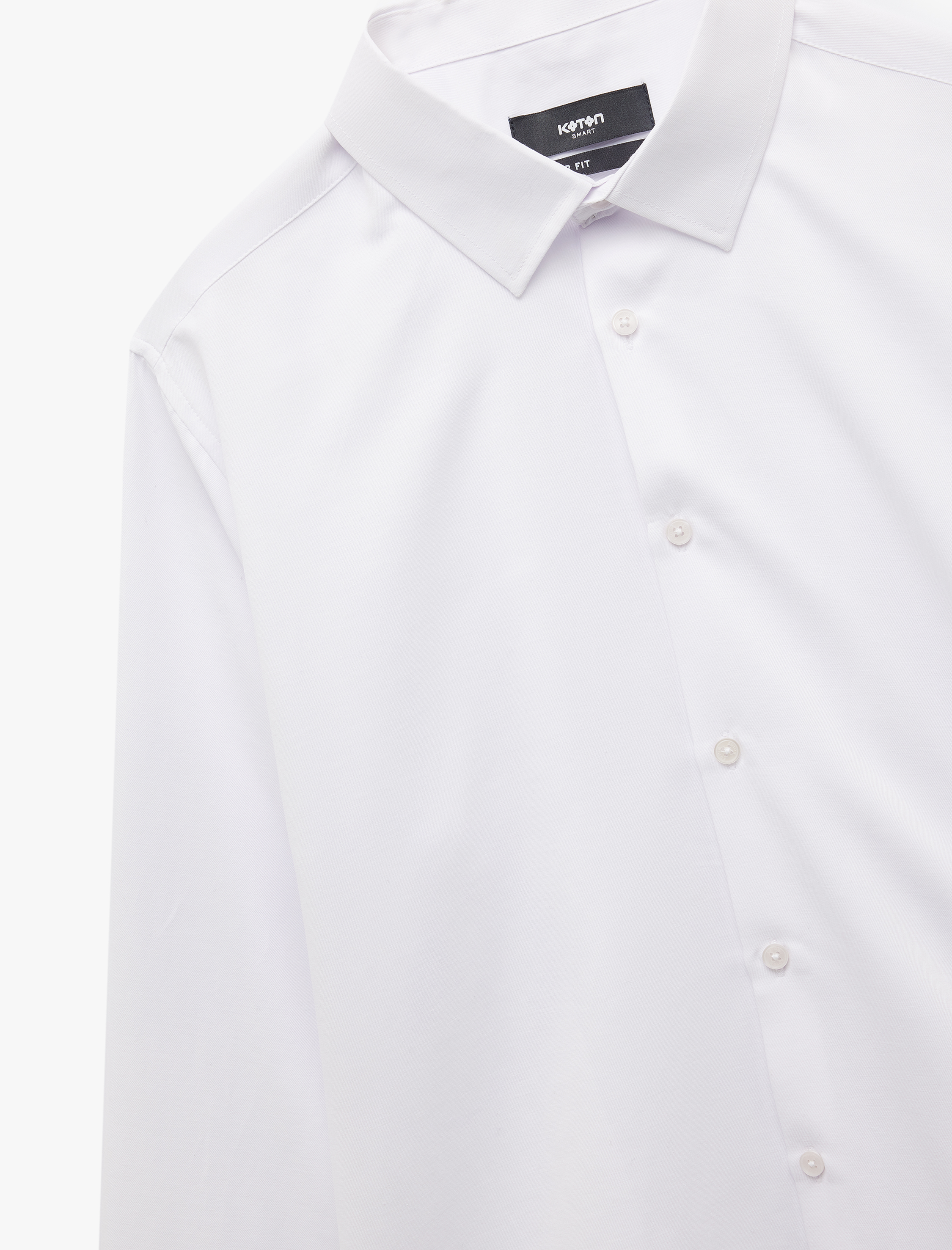   Regular Fit Uzun Kollu Yarım İtalyan Yaka Gömlek