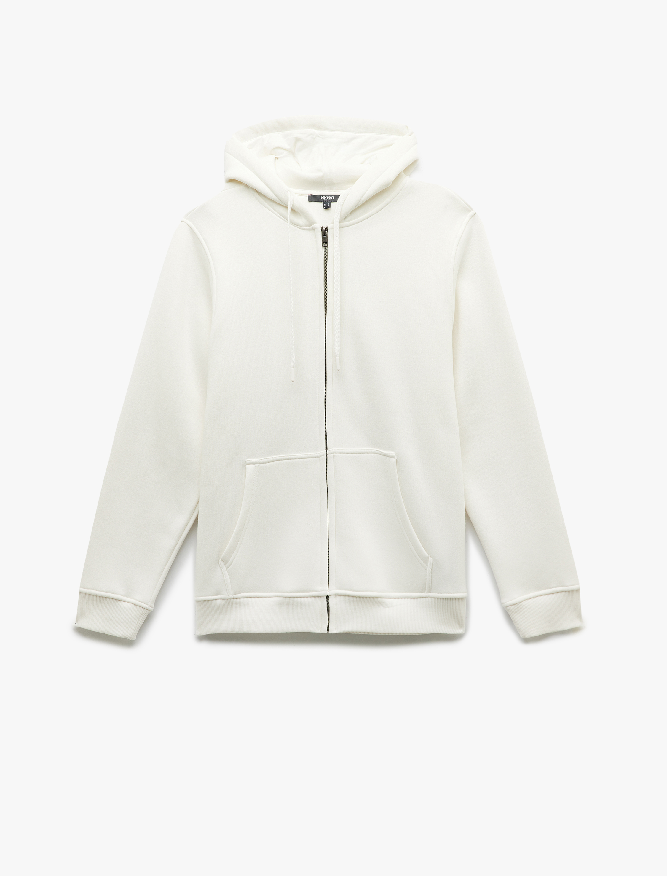   Uzun Kollu Şardonlu Cep Detaylı Fermuarlı Hırka