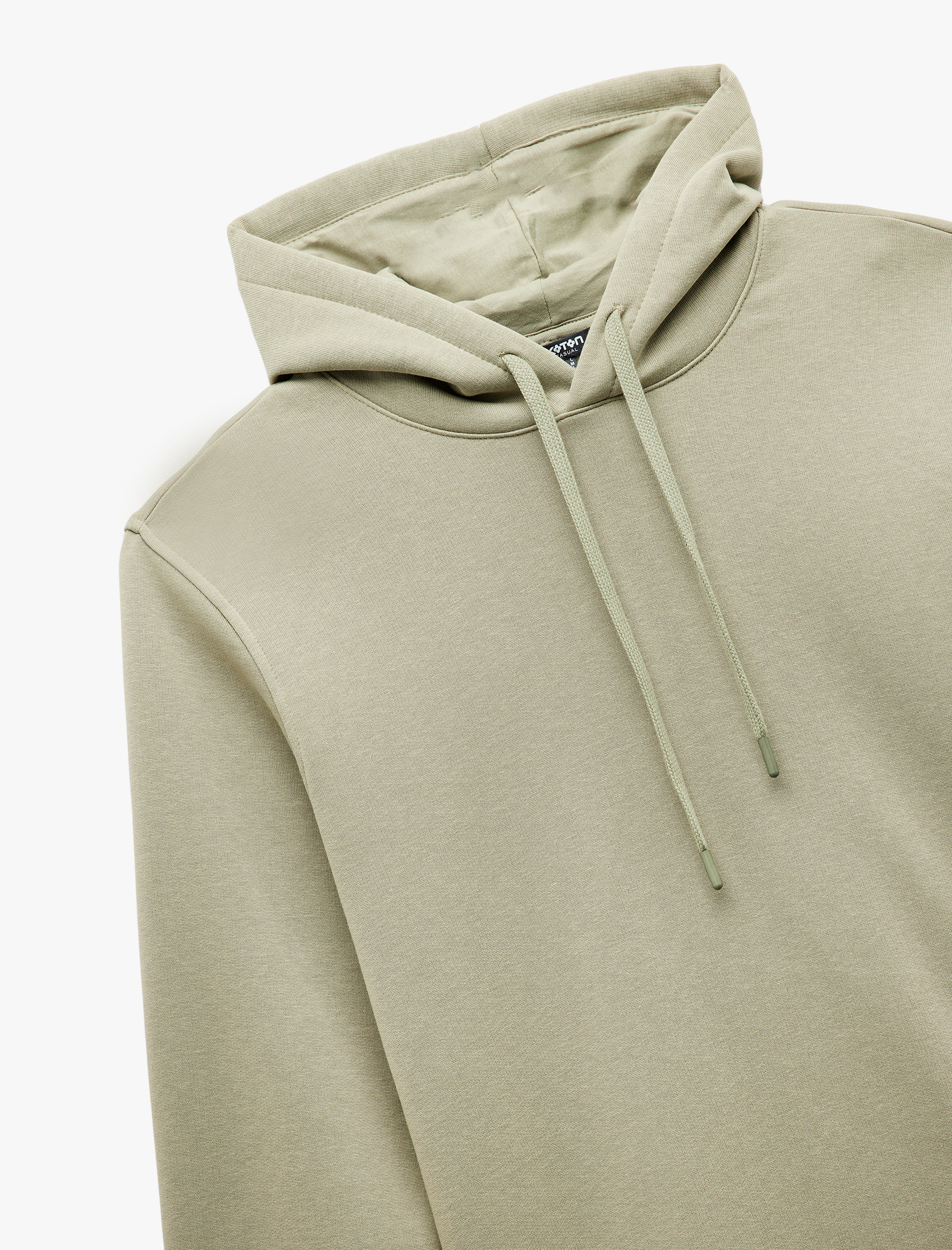   Şardonlu Uzun Kollu Basic Kapşonlu Sweatshirt