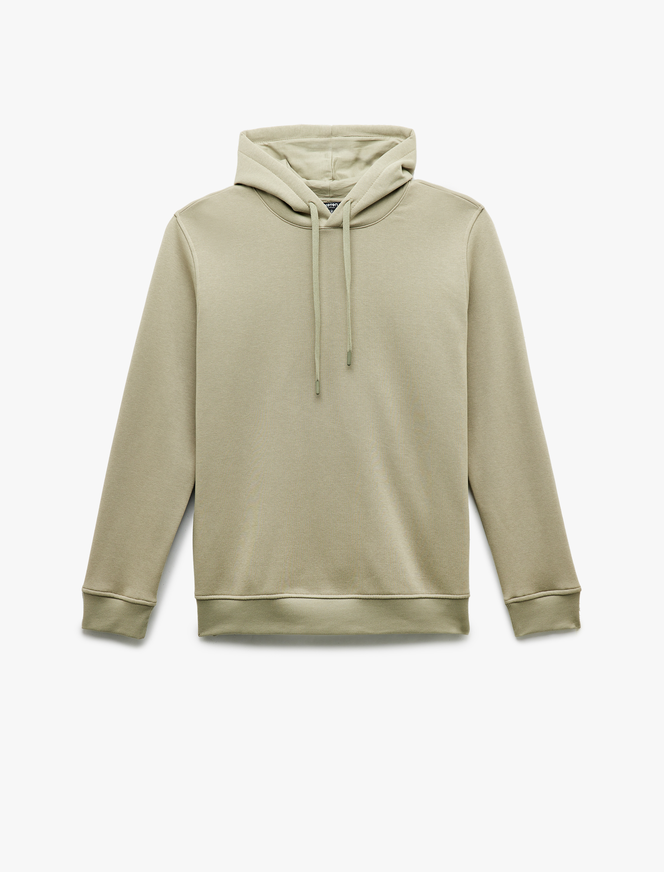   Şardonlu Uzun Kollu Basic Kapşonlu Sweatshirt