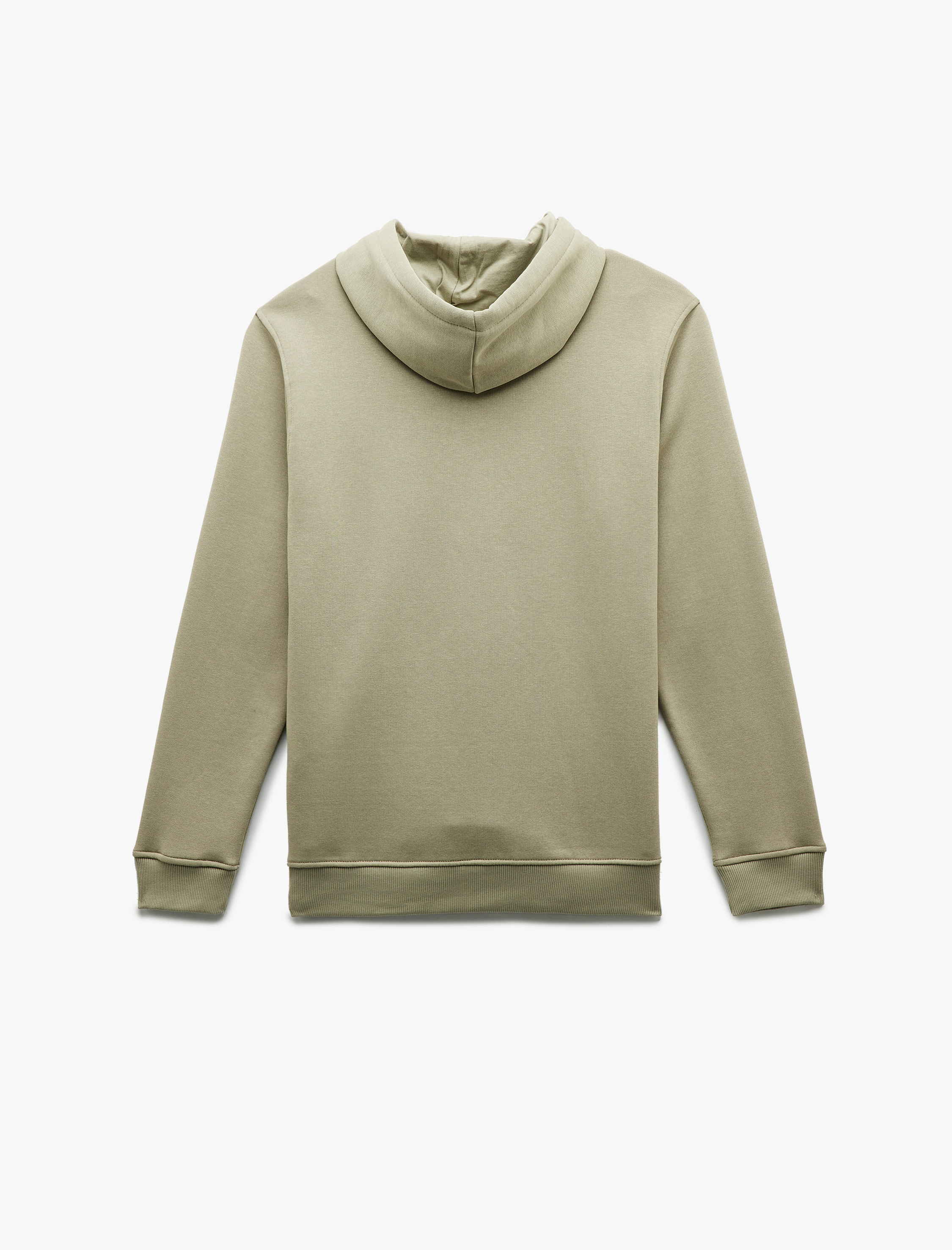   Şardonlu Uzun Kollu Basic Kapşonlu Sweatshirt