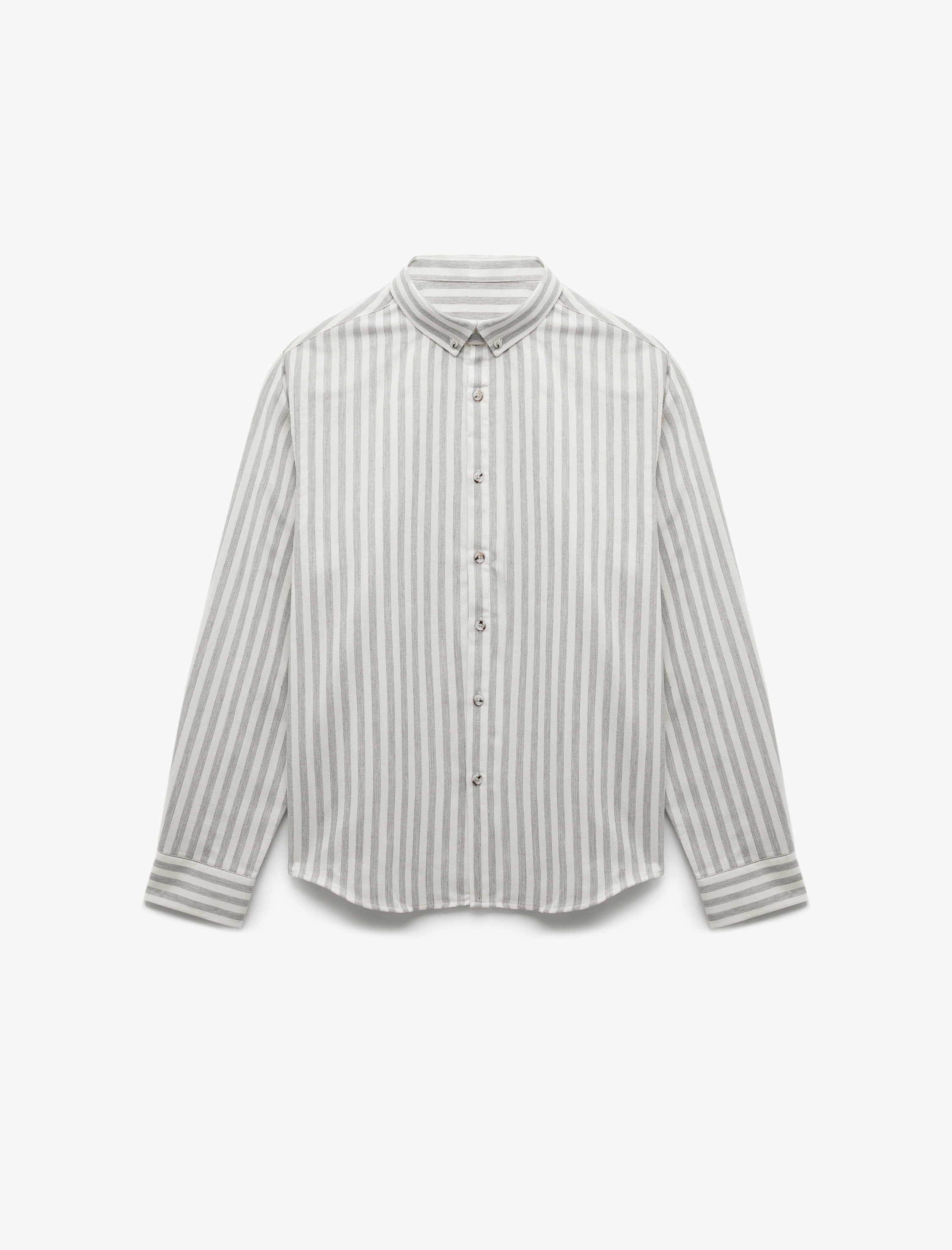   Regular Fit Düğmeli Klasik Yaka Uzun Kollu Gömlek