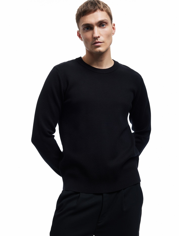  Uzun Kollu Bisiklet Yaka Basic Triko Kazak