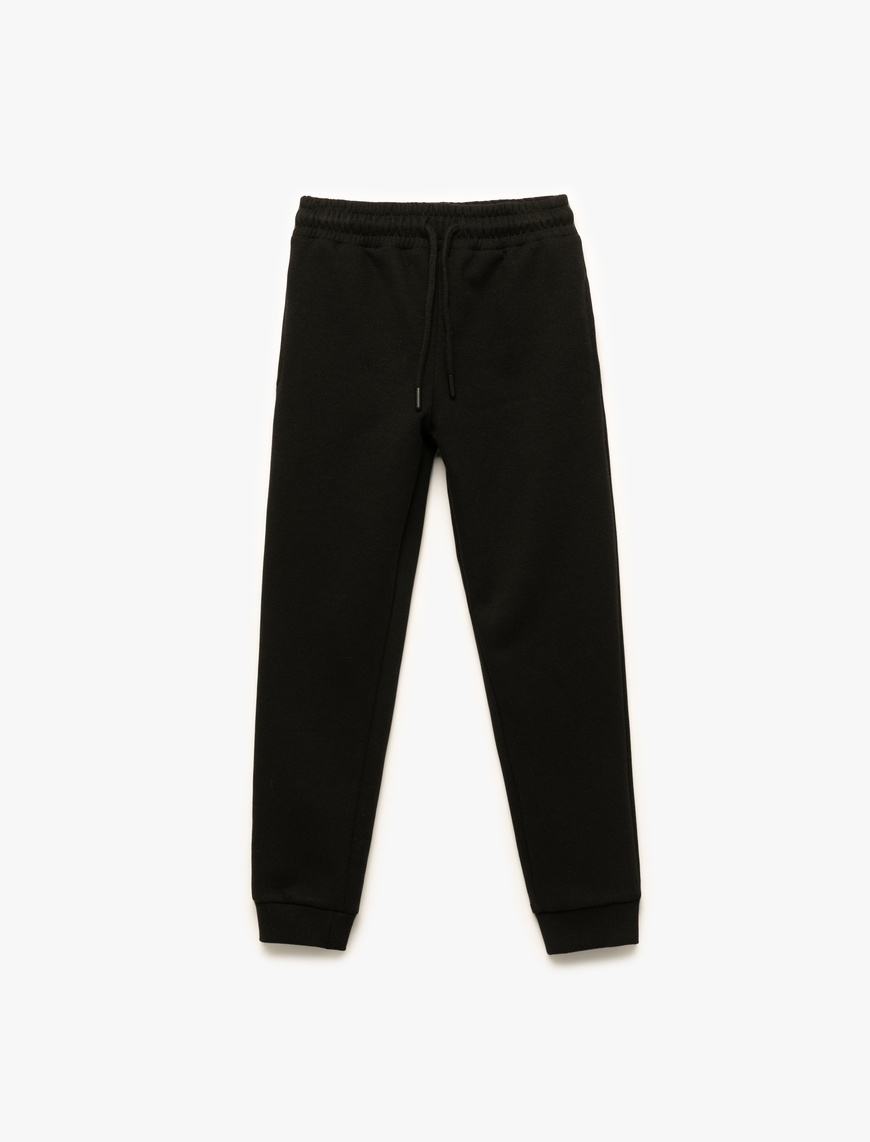  Erkek Çocuk Beli Lastikli Cepli Şardonlu Basic Jogger Eşofman Altı