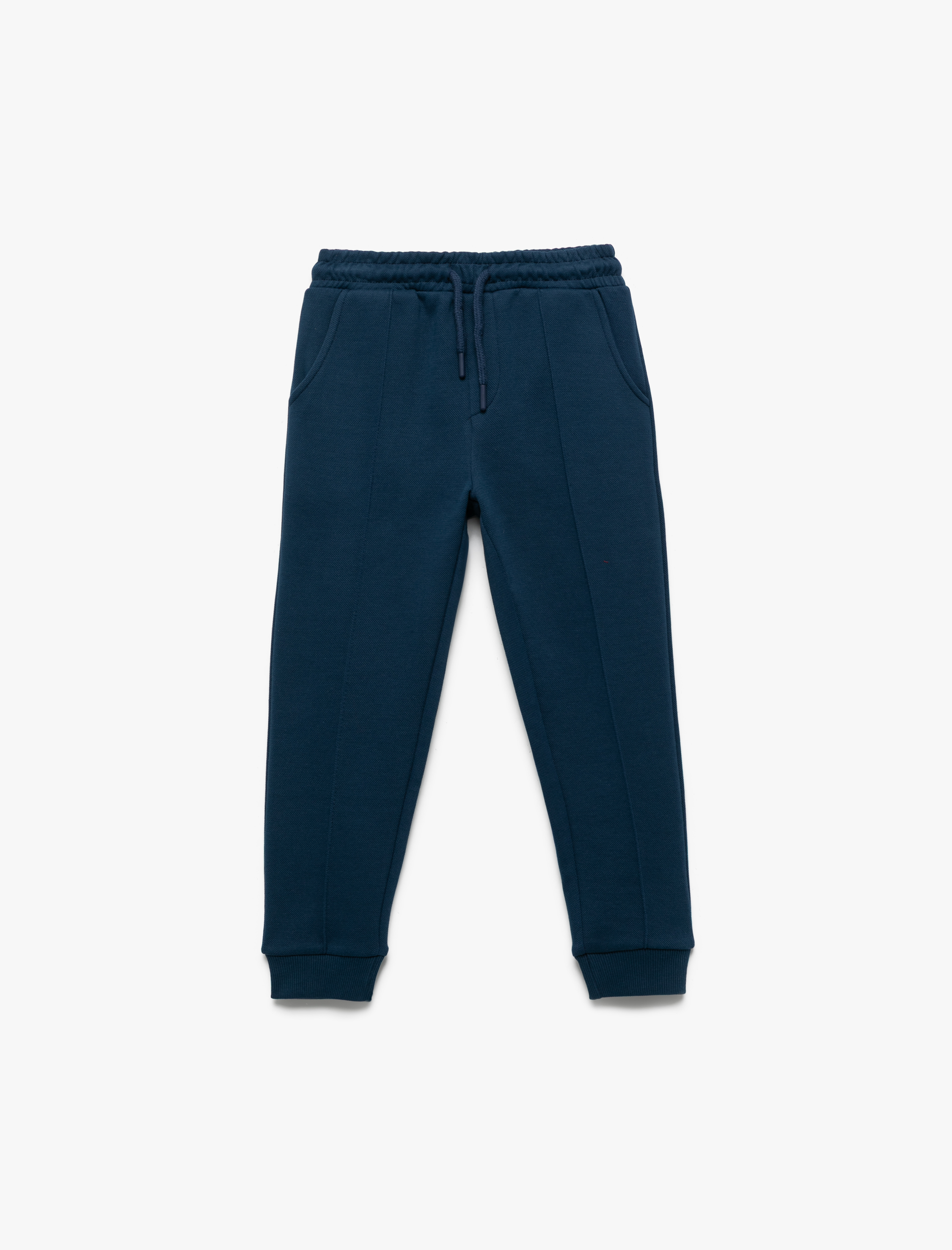  Erkek Çocuk Beli Lastikli Cepli Nervürlü Basic Okul Eşofman Altı