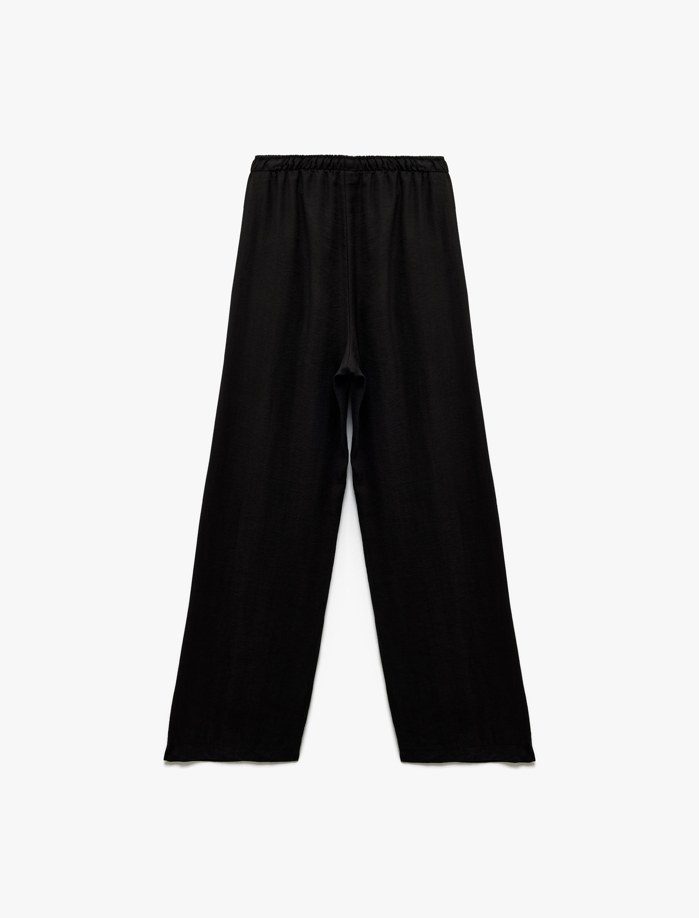   Beli Bağcıklı Bol Kalıp Cepli Geniş Paça Pantolon