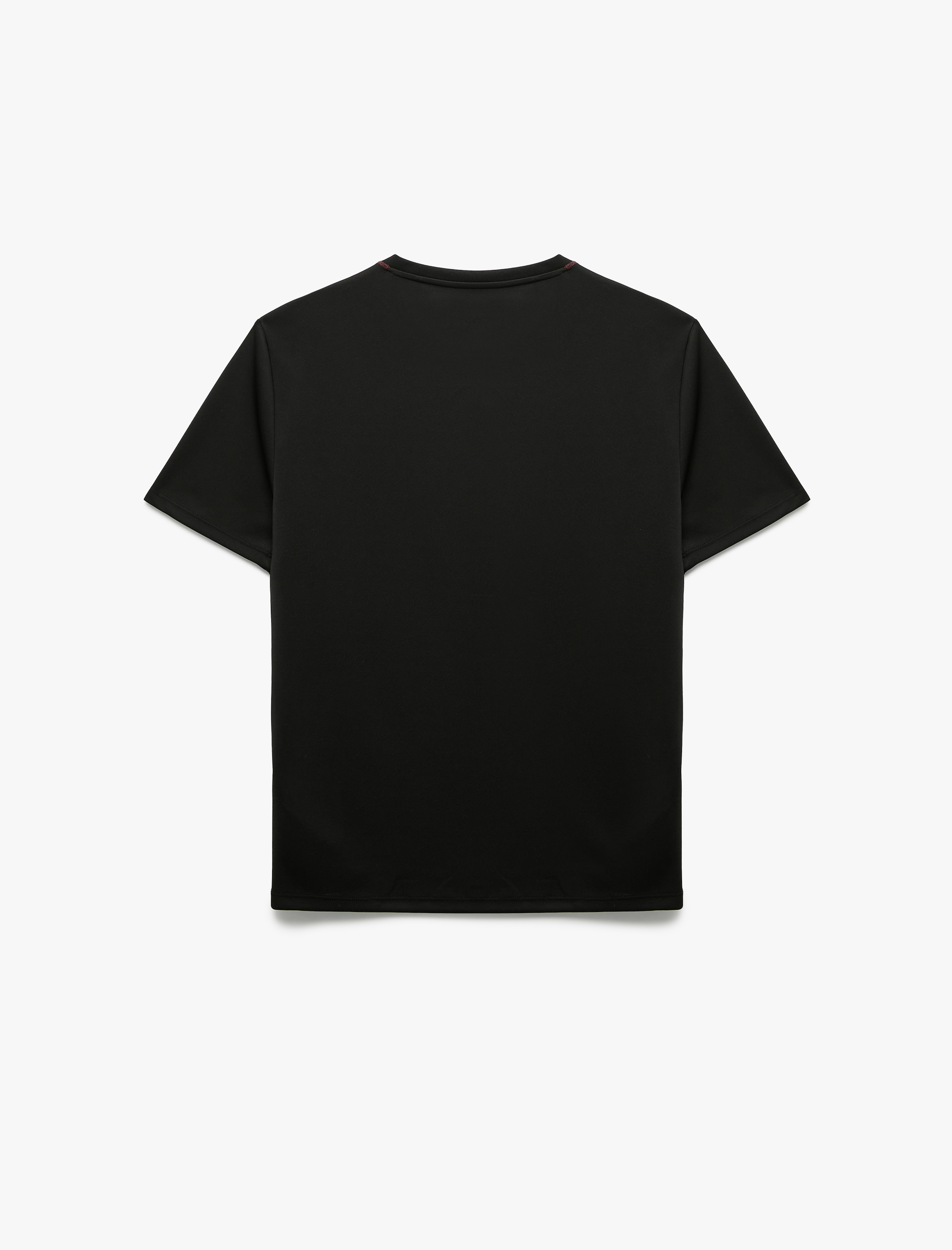   Kısa Kollu Regular Fit Bisiklet Yaka Baskılı Spor Tişört