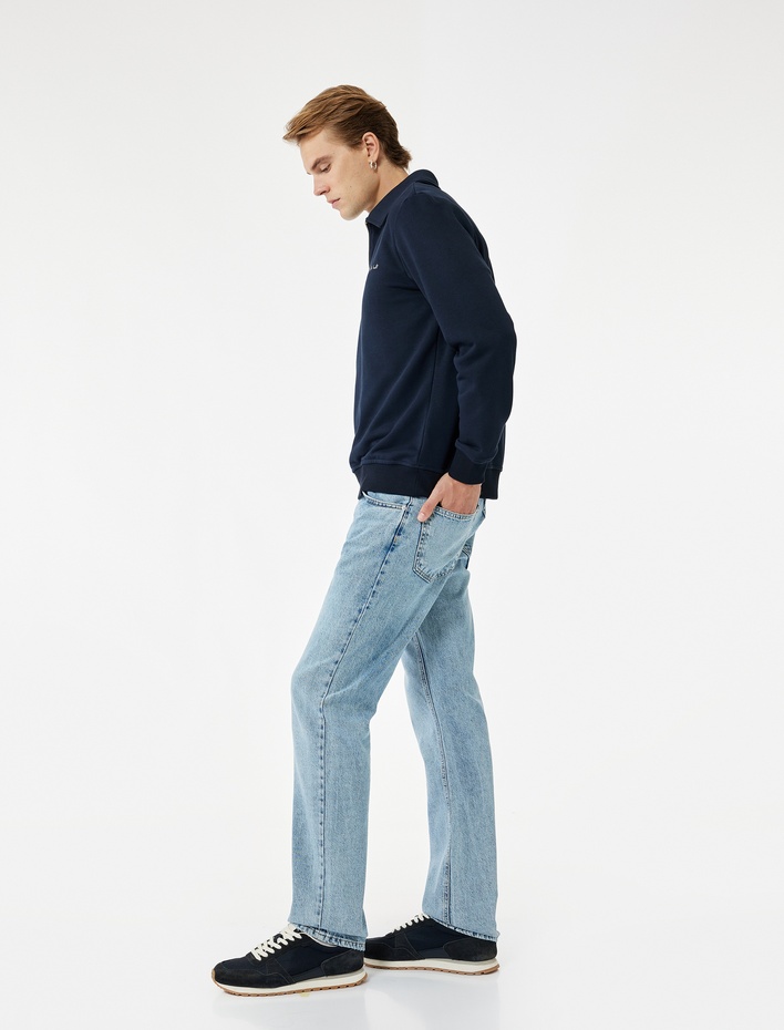  Pamuklu Normal Bel Straight Fit Jean Pantolon - Mark Jean