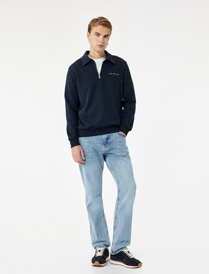  Pamuklu Normal Bel Straight Fit Jean Pantolon - Mark Jean