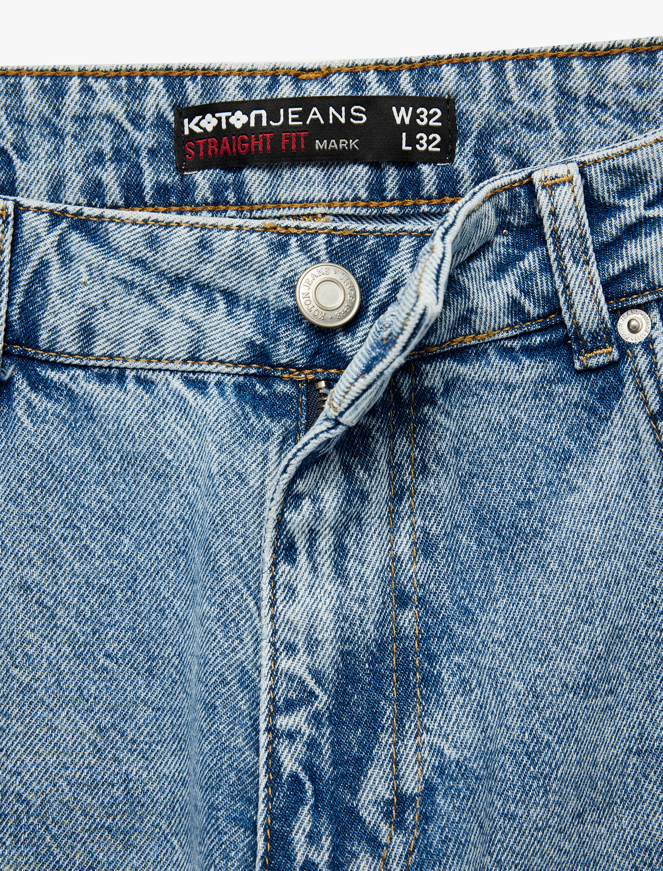   Pamuklu Normal Bel Straight Fit Jean Pantolon - Mark Jean