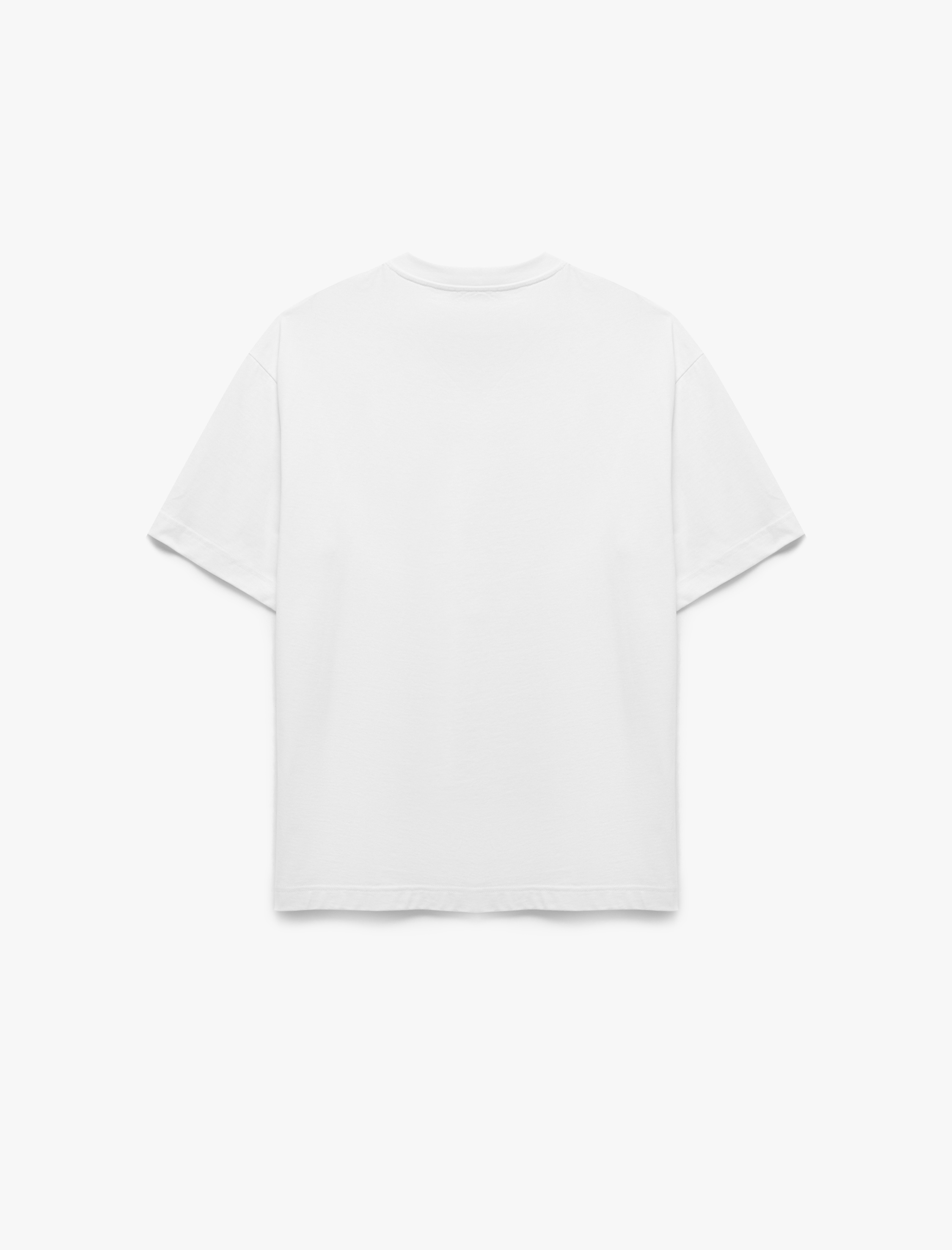   Kısa Kollu Bisiklet Yaka Pamuklu Basic Oversize Tişört