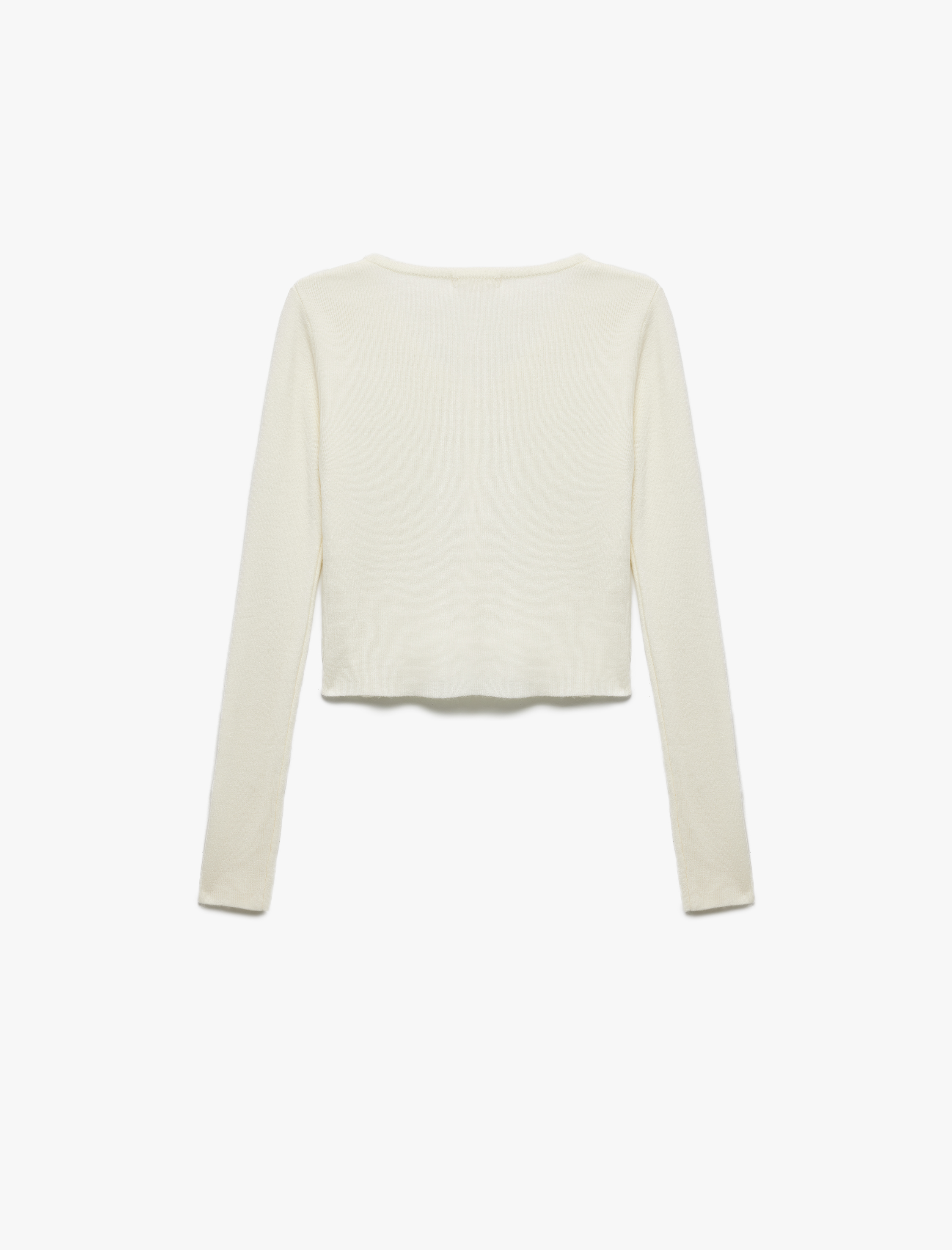   Uzun Kollu Bisiklet Yaka Triko Hırka