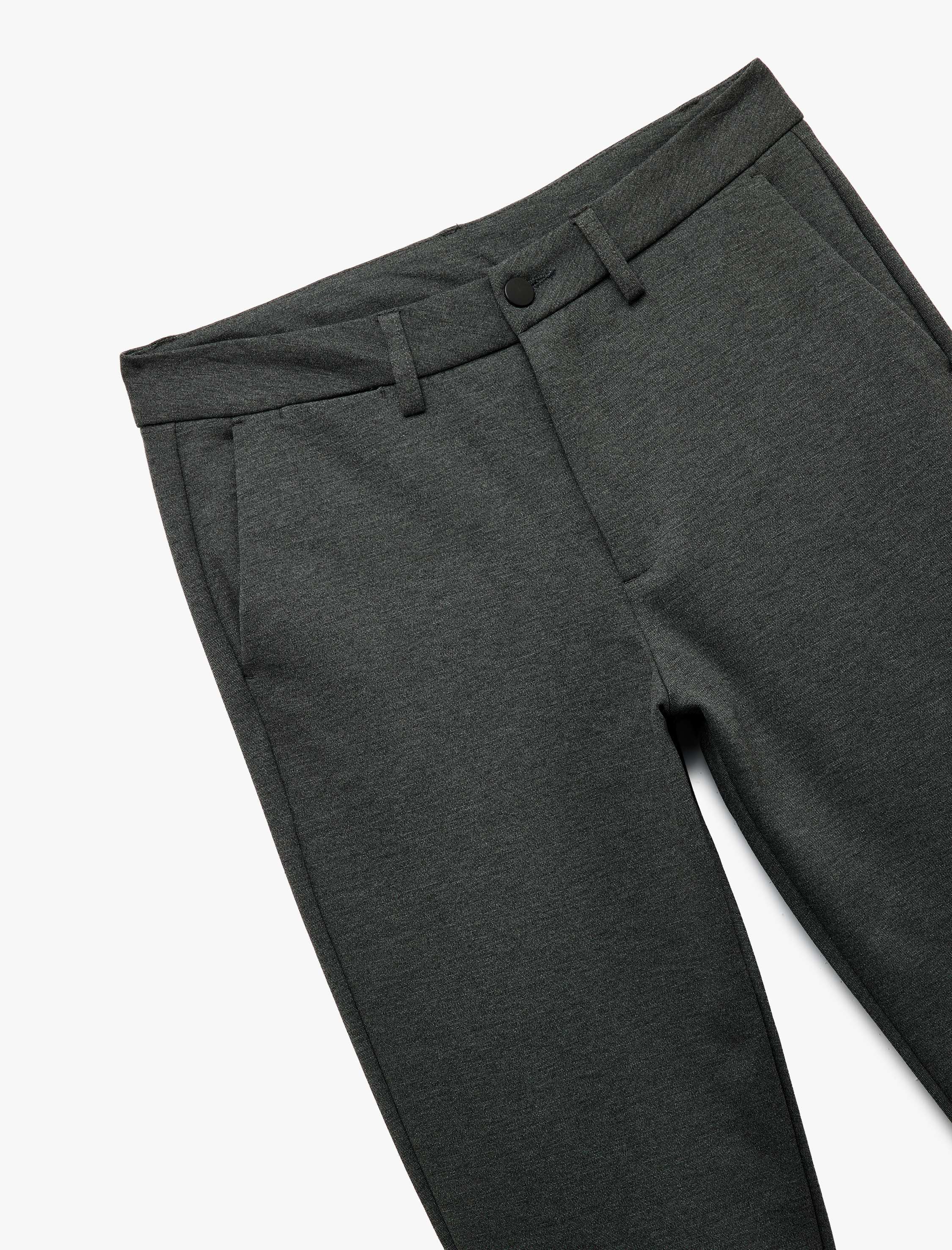   Cep Detaylı Düğmeli Slim Fit Kumaş Pantolon