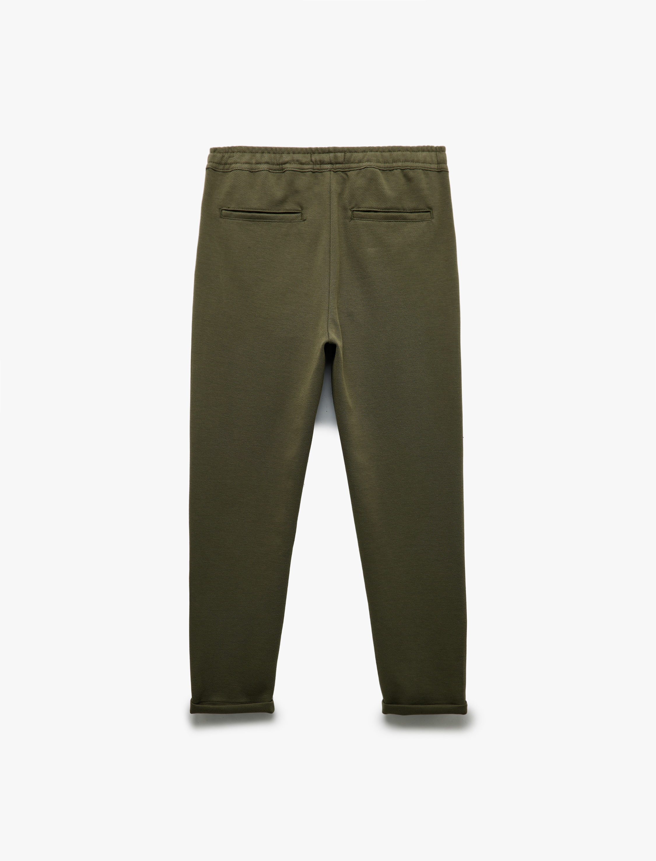   Cep Detaylı Katlamalı Paça Rahat Kesim Beli Bağcıklı Pantolon