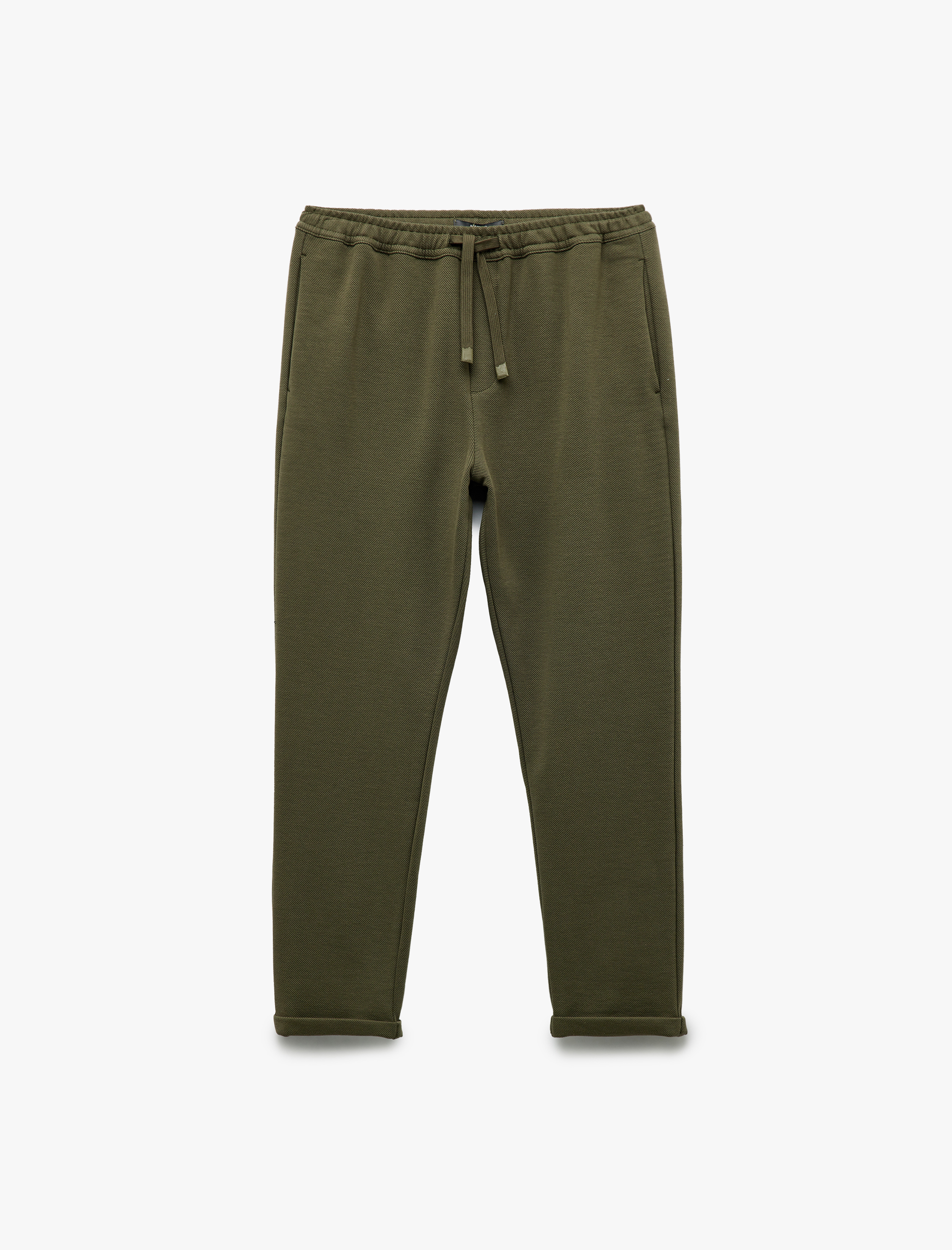   Cep Detaylı Katlamalı Paça Rahat Kesim Beli Bağcıklı Pantolon