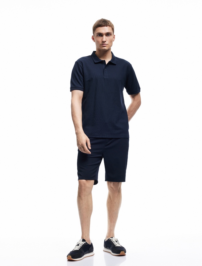  Regular Fit Kısa Kollu Pamuklu Polo Yaka Tişört