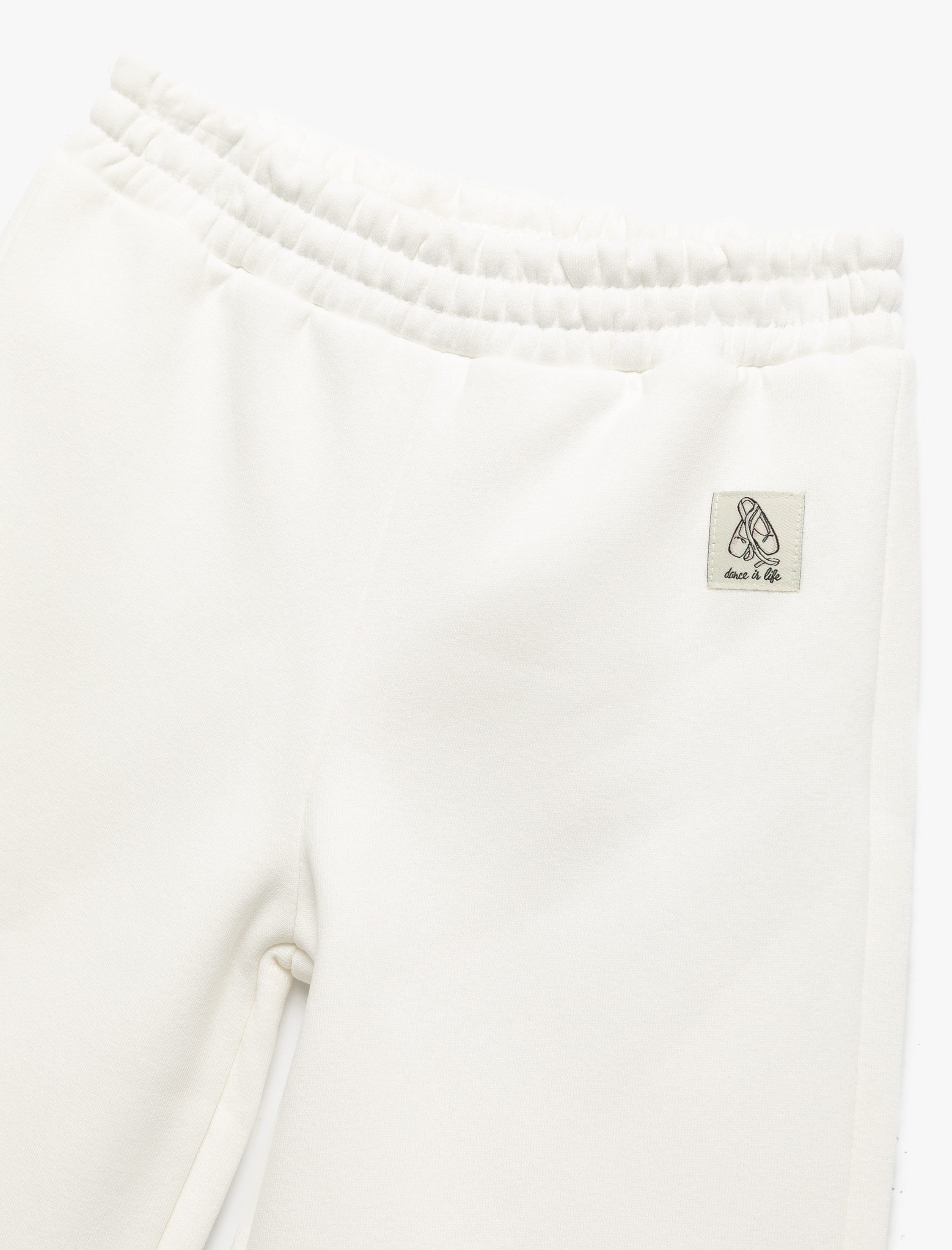  Kız Bebek Beli Lastikli Geniş Paça Şardonlu Eşofman Altı