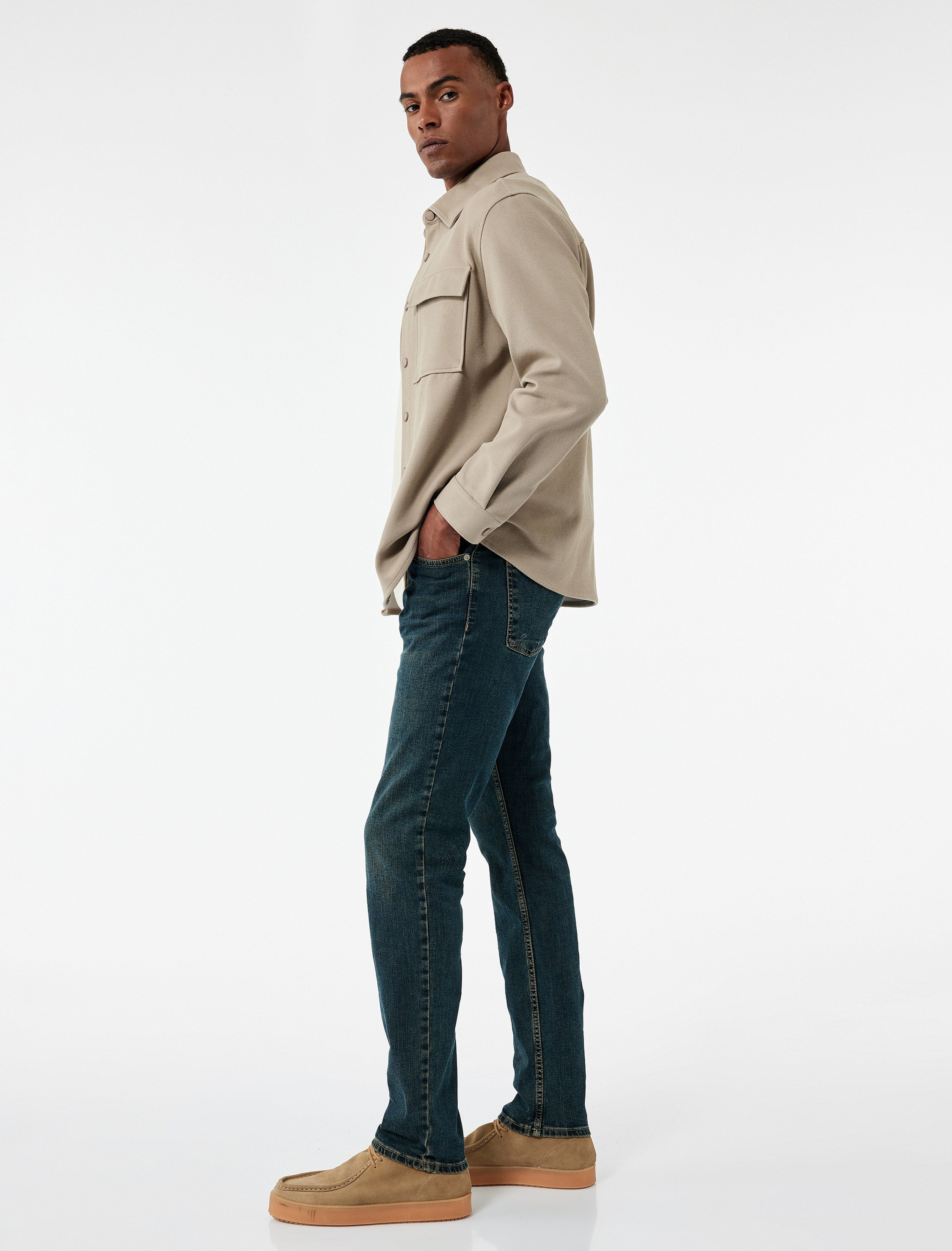   Pamuklu Normal Bel Slim Fit Jean Pantolon - Brad Jean