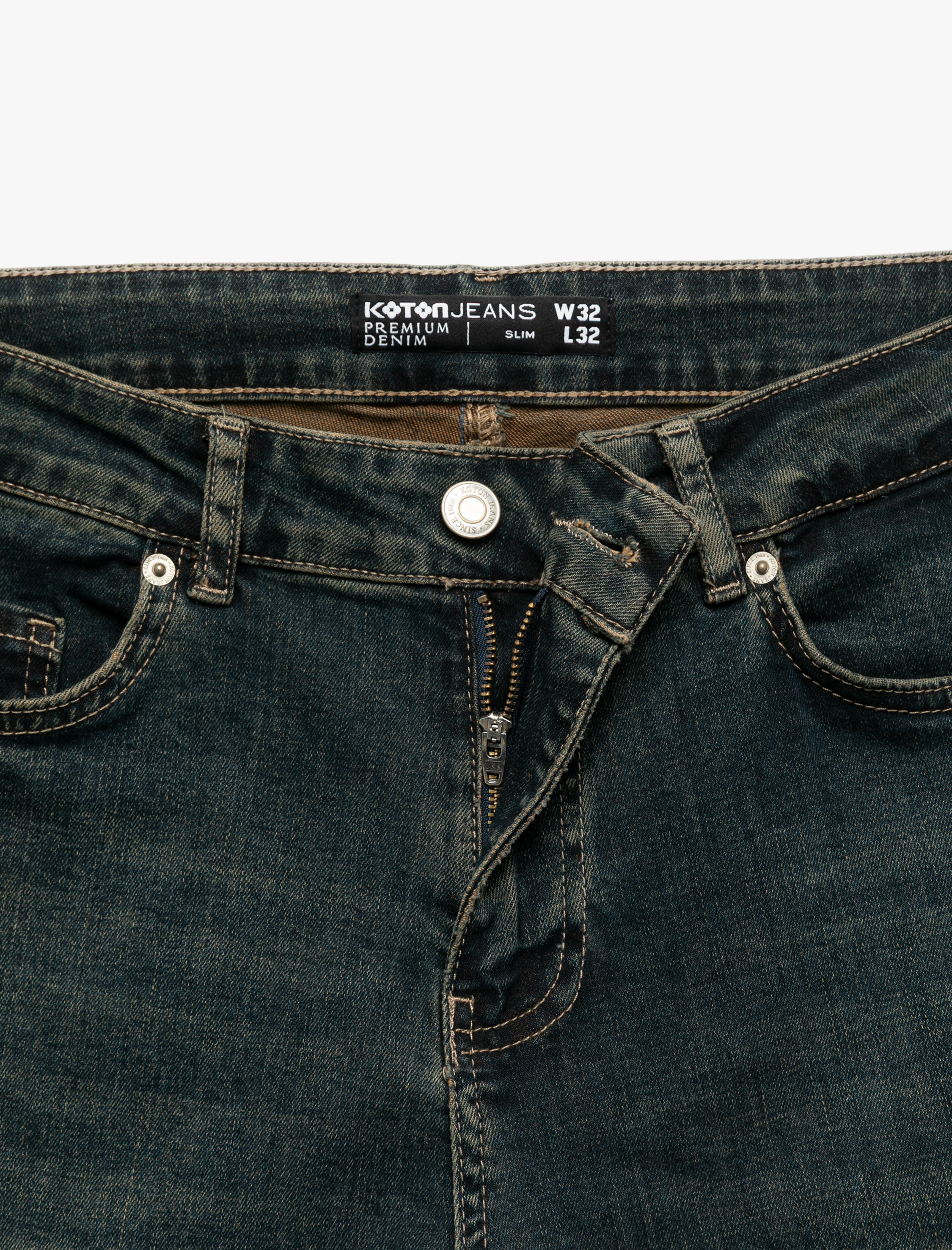   Pamuklu Normal Bel Slim Fit Jean Pantolon - Brad Jean