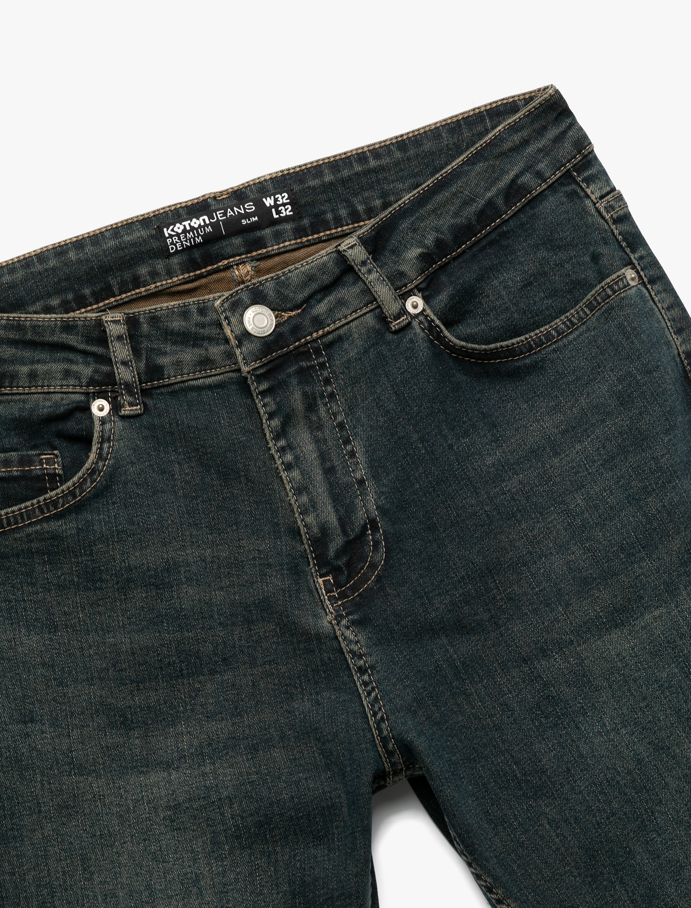   Pamuklu Normal Bel Slim Fit Jean Pantolon - Brad Jean
