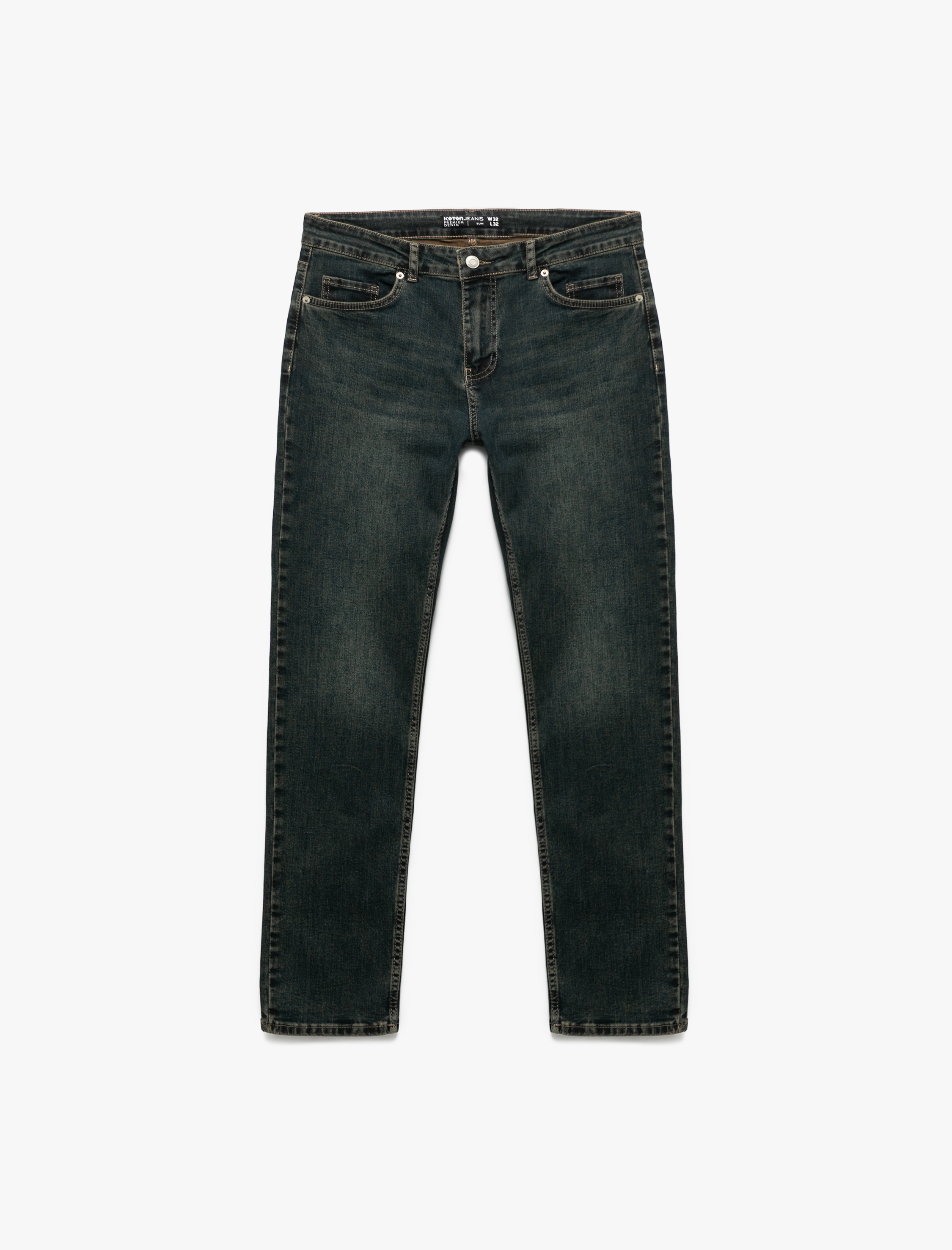   Pamuklu Normal Bel Slim Fit Jean Pantolon - Brad Jean