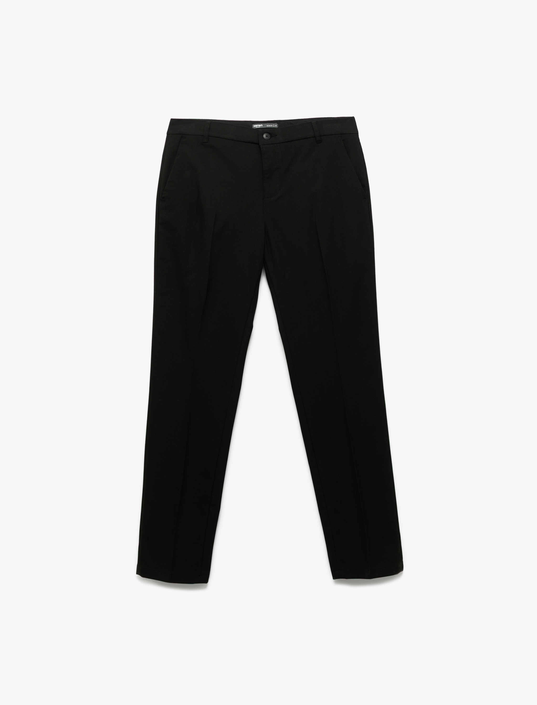   Düğmeli Cep Detaylı Slim Fit Kumaş Pantolon