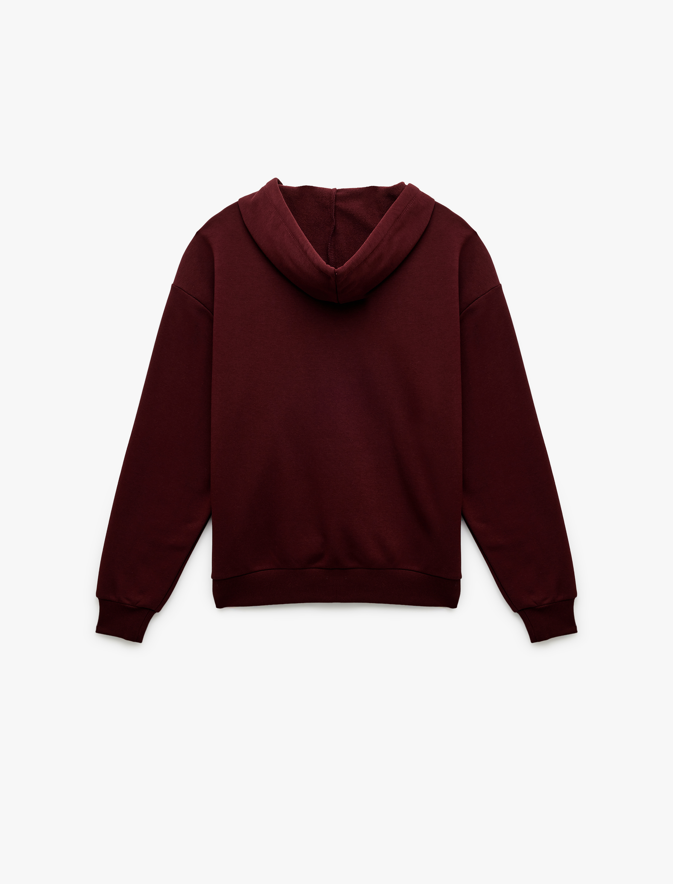   Şardonlu Kanguru Cep Detaylı Kapüşonlu Fermuarlı Oversize Sweatshirt